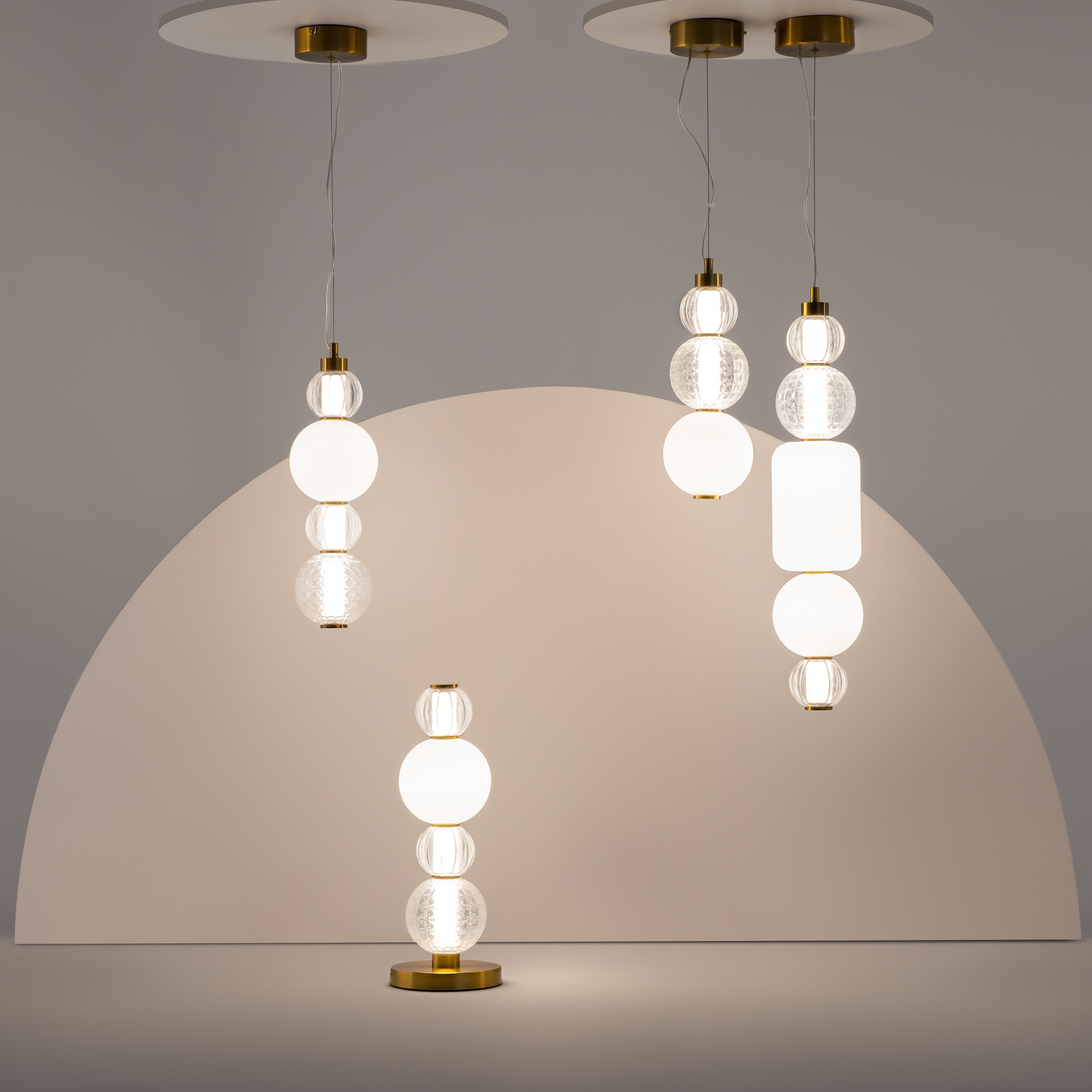 Corp de iluminat suspendat Collar, Metal și acril Auriu, 35W, MAYTONI P069PL-L35G3K1 [4]