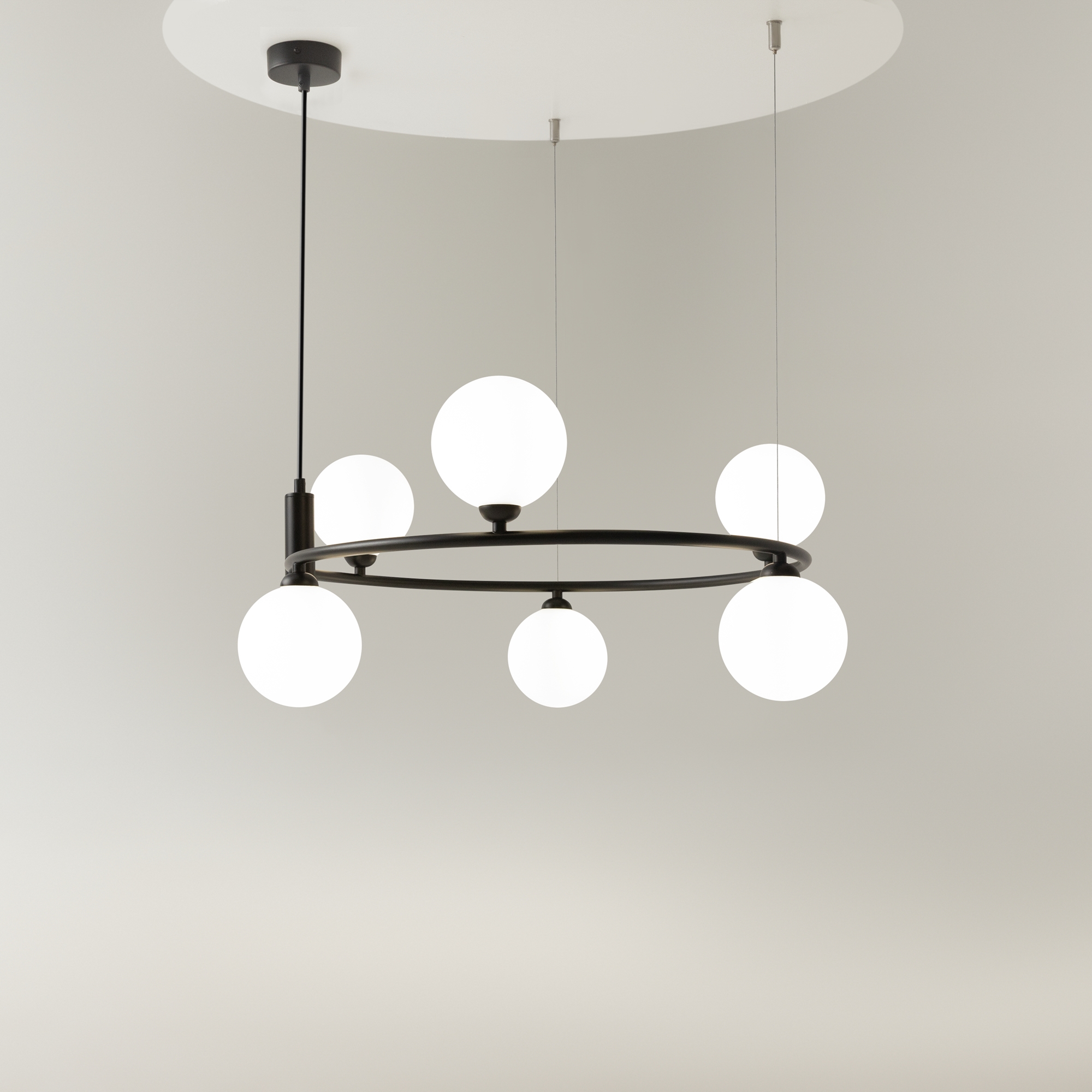 Corp de iluminat suspendat Inel, Metal Negru, 25W, MAYTONI MOD013PL-06B [2]