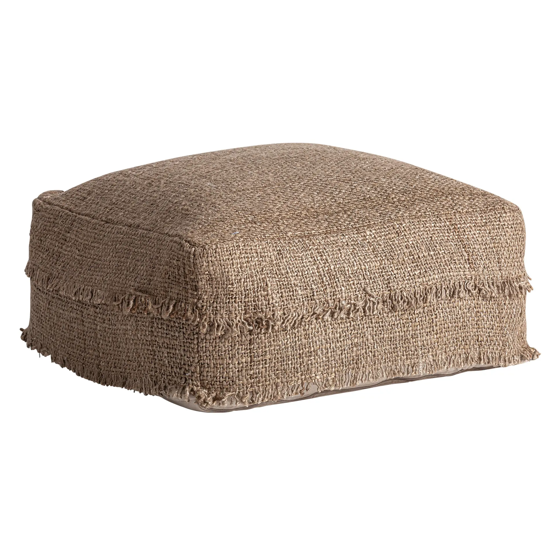 Puf Liam din Bumbac și In Bej, 66x66x34cm, VicalHome 38171 VicalHome 38171 [2]