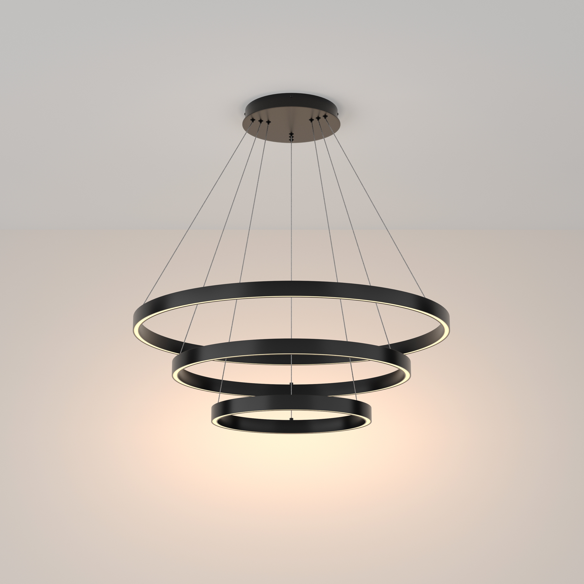 Corp de iluminat suspendat Rim, Aluminiu Negru, 115W, MAYTONI MOD058PL-L100B3K [5]