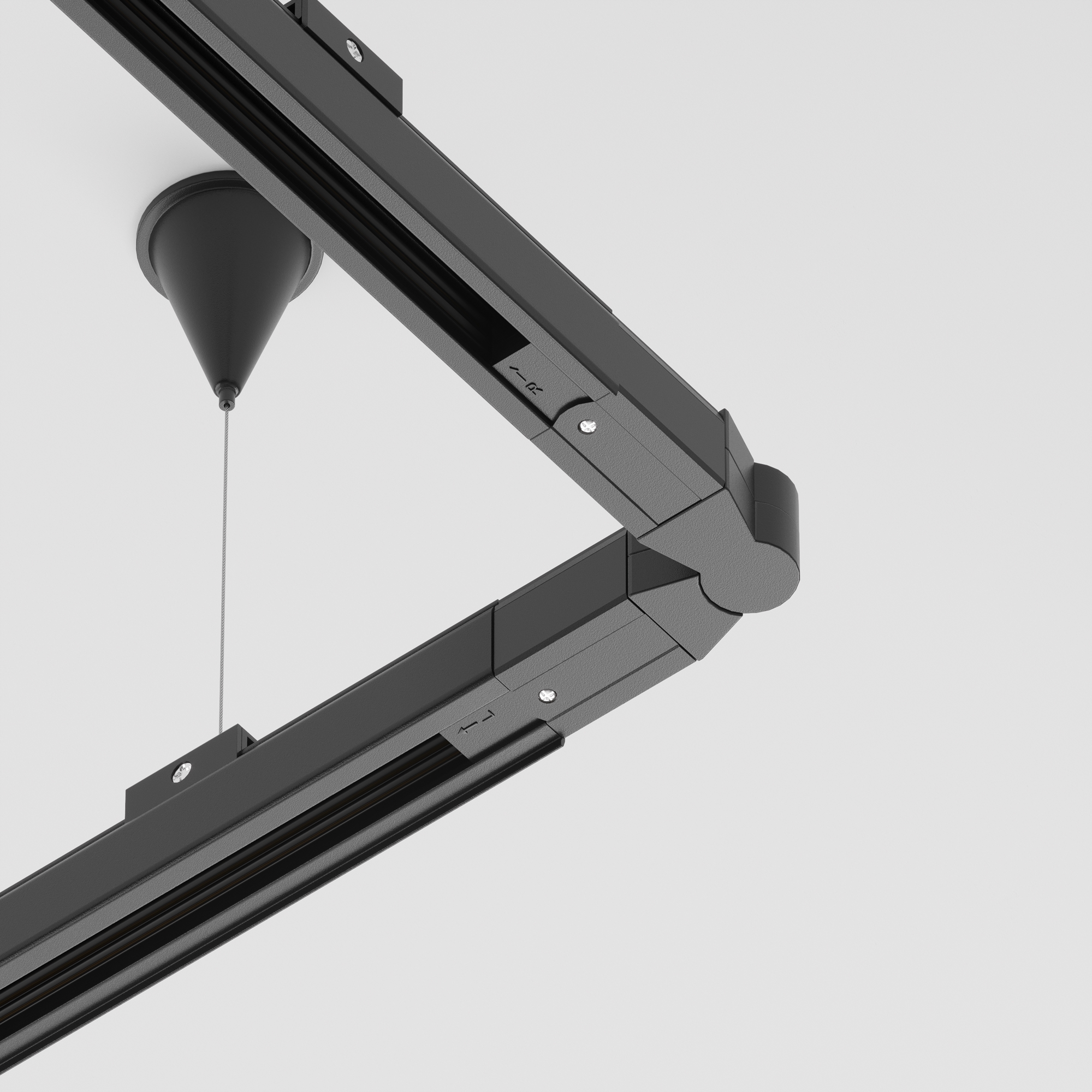 Componente sub tensiune pentru sisteme de iluminat Accesorii pentru șine Trinity, Plastic Negru, -W, MAYTONI TRA005CS-31B [4]