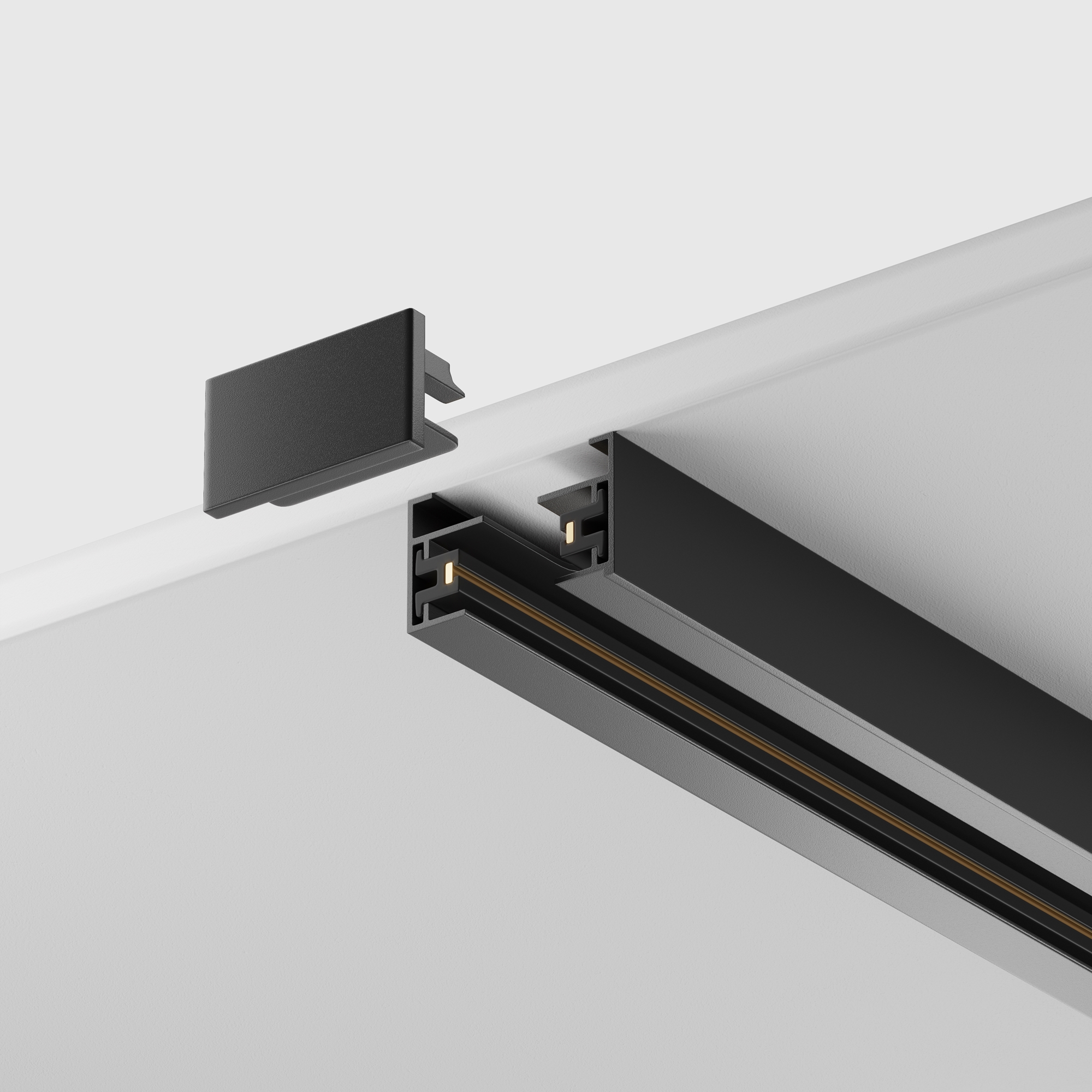 Șină cu montaj pe suprafață/suspendat Sisteme de șin Unity, Aluminiu Negru, -W, MAYTONI TRX001-111B [3]