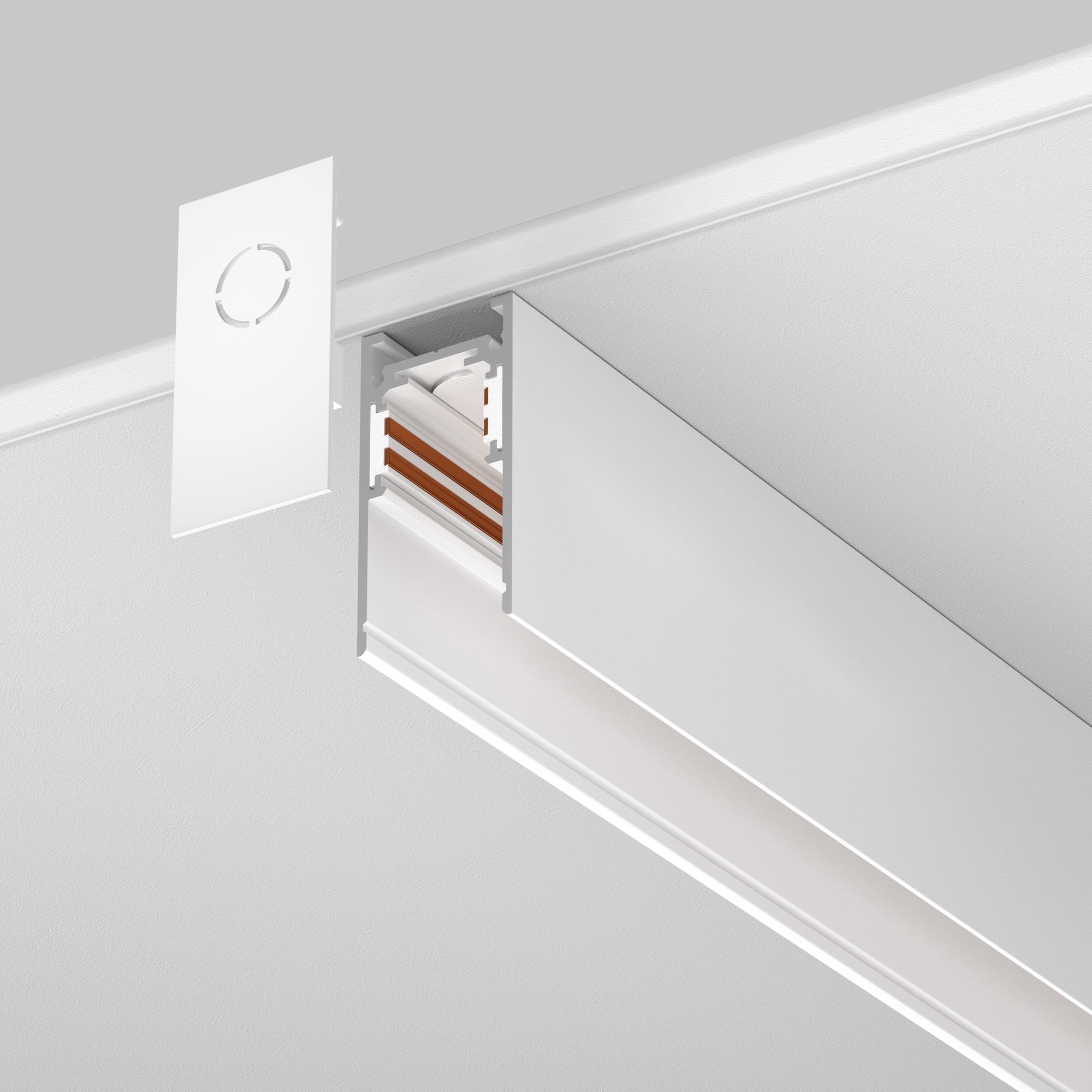 Șină cu montaj pe suprafață/suspendat Sisteme de șine Exility, Aluminiu Alb, -W, MAYTONI TRX034-411W [5]