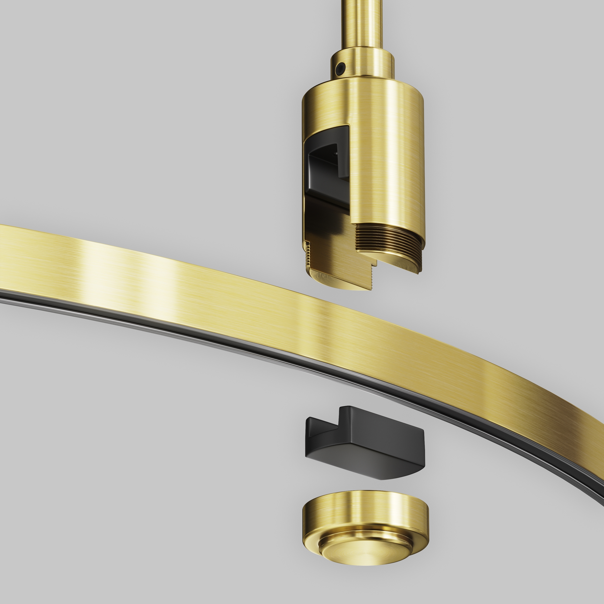 Șină cu montaj pe suprafață/suspendat Sisteme de șine Flarity, Aluminiu Alamă, -W, MAYTONI TRX154-SR-D800-BS [5]