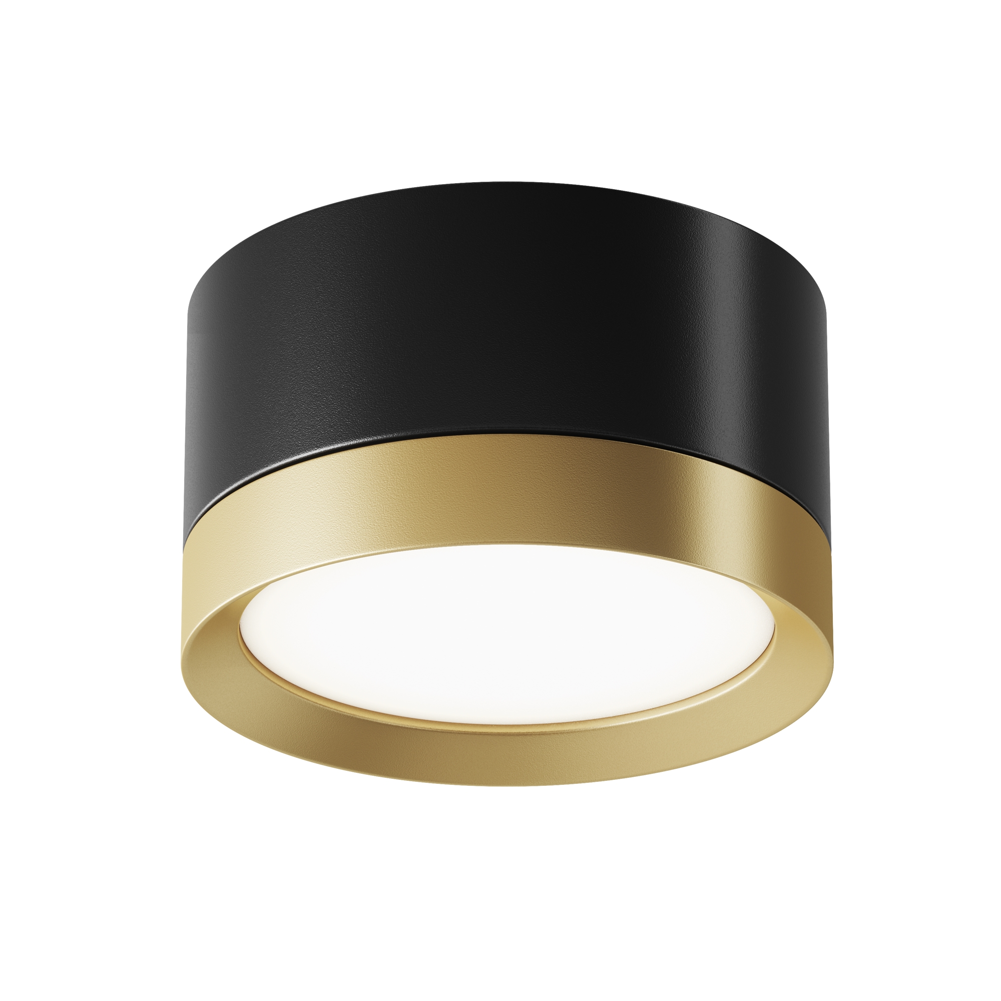 Produse - Plafonieră HOOP, Aluminiu și plastic Negru cu auriu, 12W, MAYTONI C086CL-GX53-SRD-BG