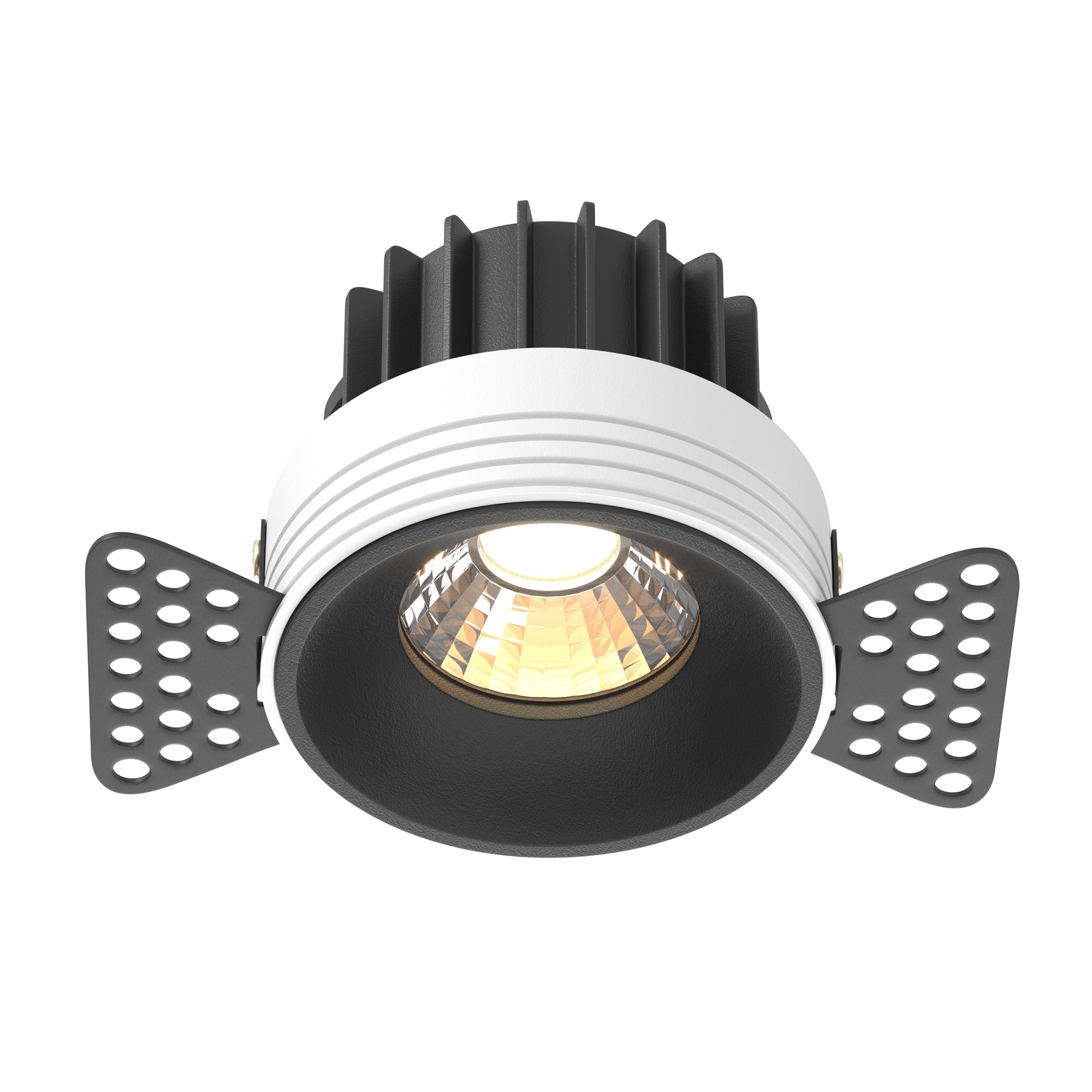 Produse - Corp de iluminat încastrat Rotund, Aluminiu Negru, 12W, MAYTONI DL058-12W3K-TRS-B