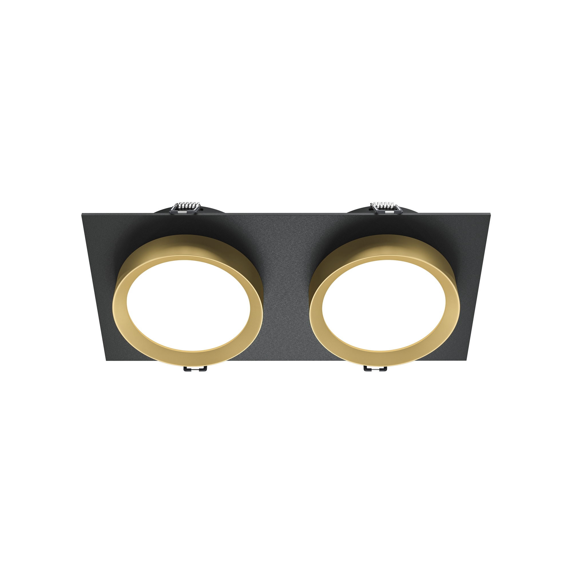 Produse - Corp de iluminat încastrat HOOP, Aluminiu și plastic Negru cu auriu, 12W, MAYTONI DL086-02-GX53-SQ-BG