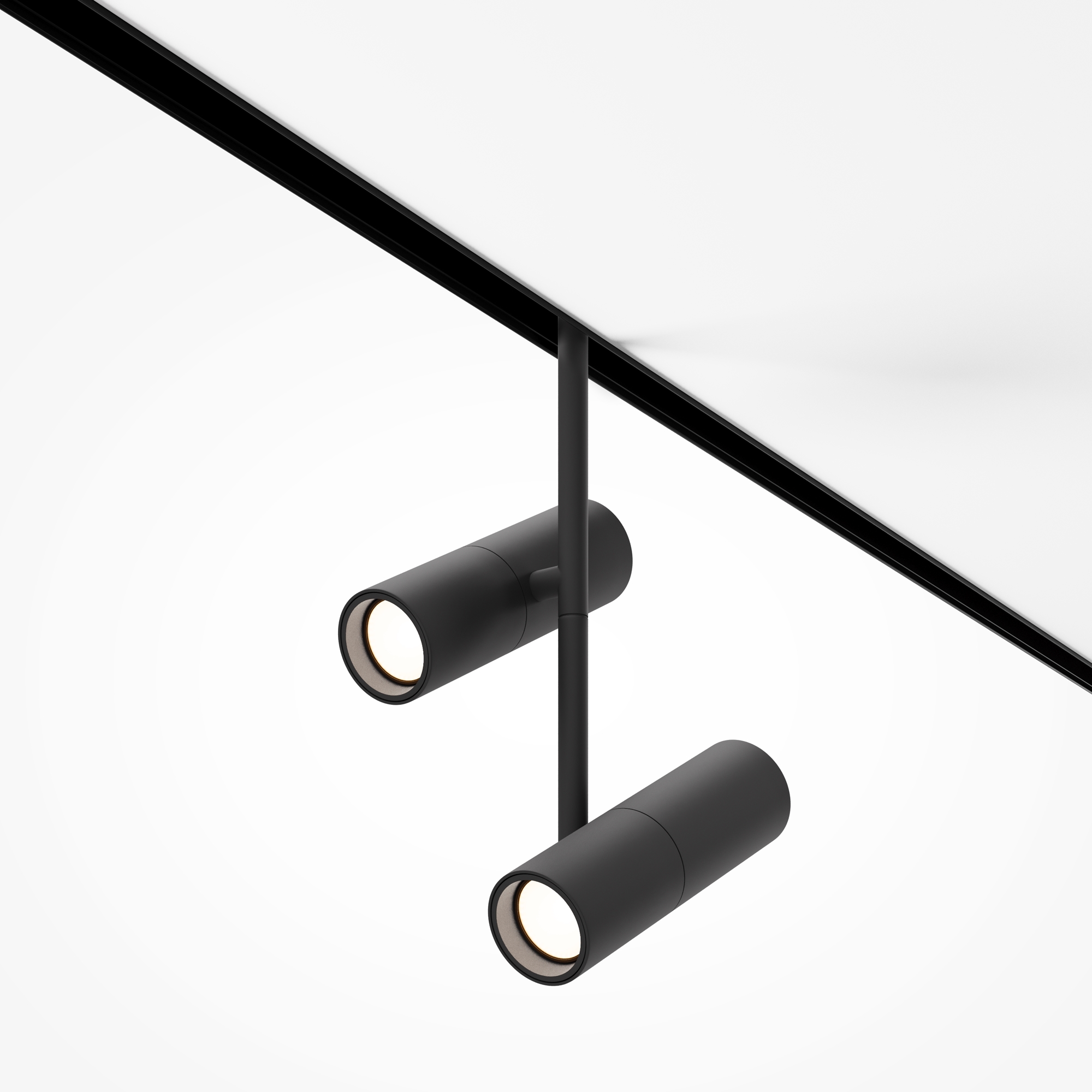 Corp de iluminat pe șină Elti Duo, Aluminiu Negru, 24W, MAYTONI TR005-2-2X12W3K-B [6]