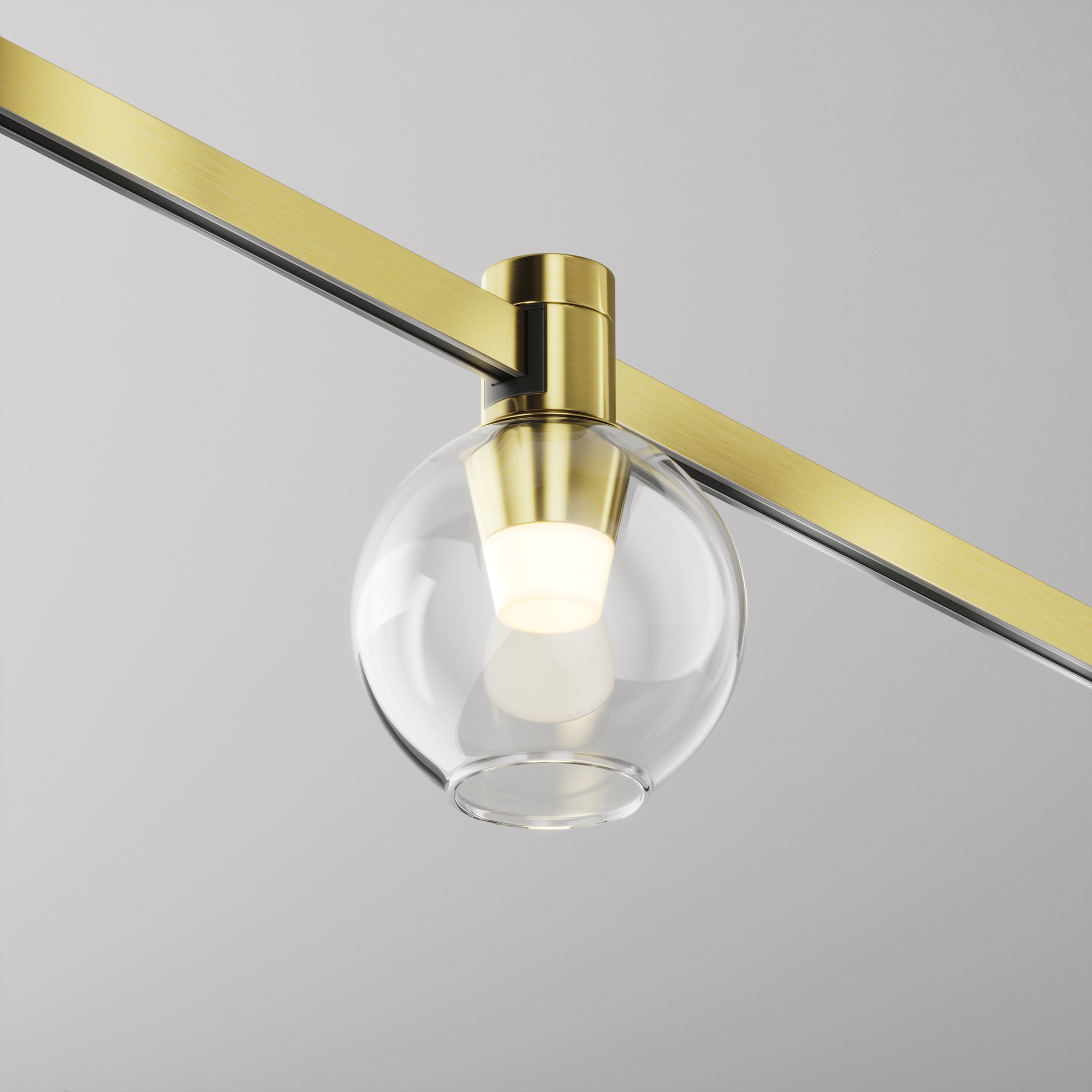 Corp de iluminat pe șină Bubble, Aluminiu Alamă, 3W, MAYTONI TR148-1-3W2.7K-BS-DE [6]