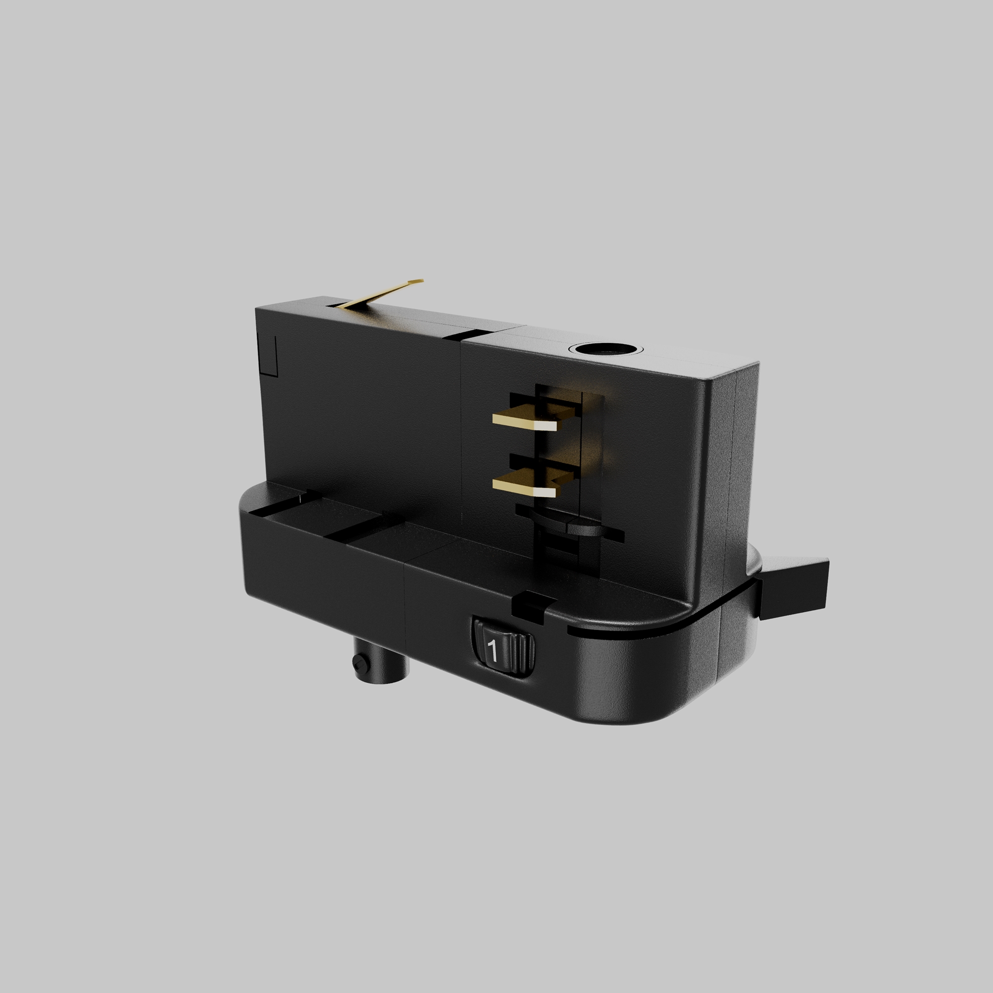 Componente sub tensiune pentru sisteme de iluminat Accesorii pentru șine Trinity Negru Plastic -W MAYTONI TRA005-3-A-B [3]