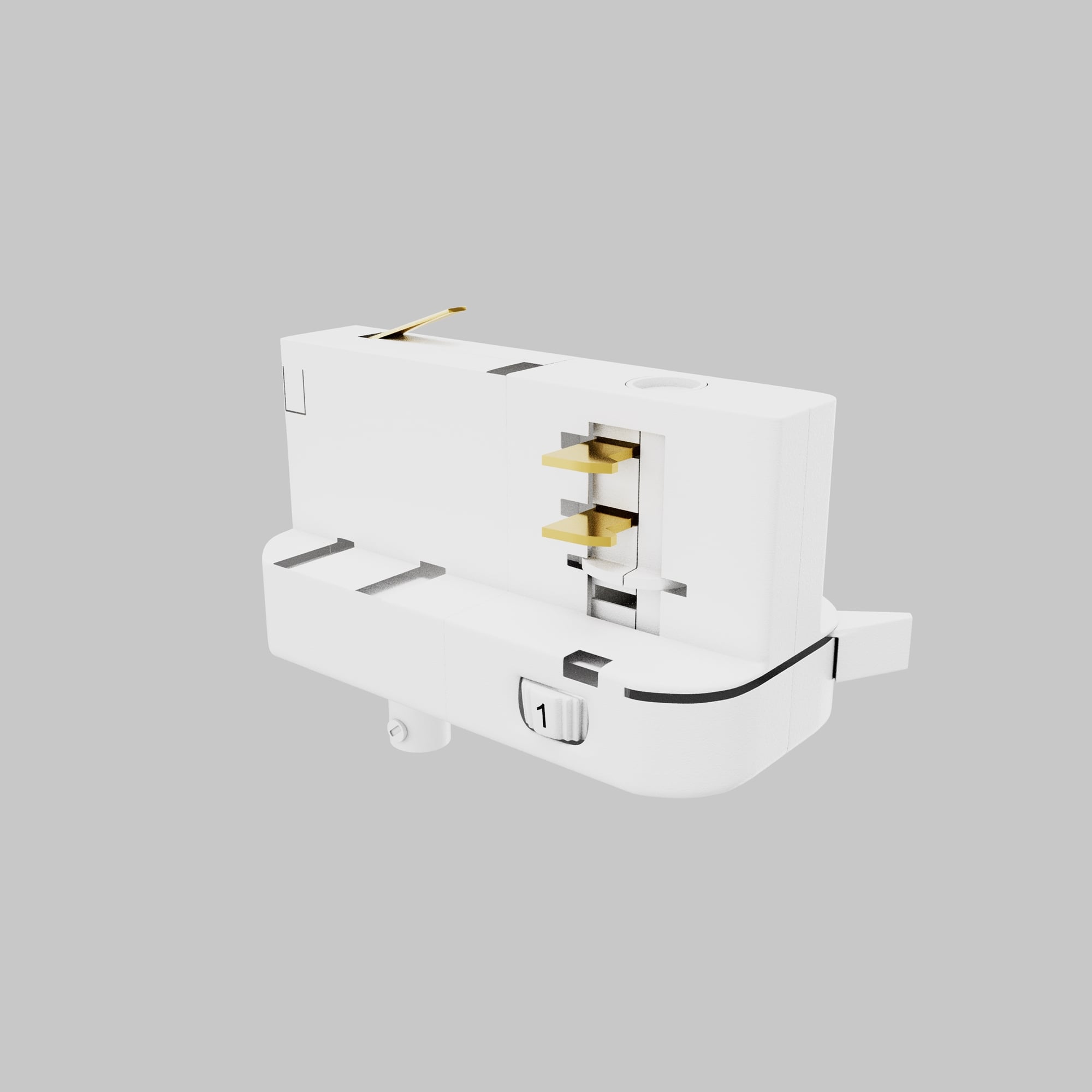 Componente sub tensiune pentru sisteme de iluminat Accesorii pentru șine Trinity Alb Plastic -W MAYTONI TRA005-3-A-W [3]