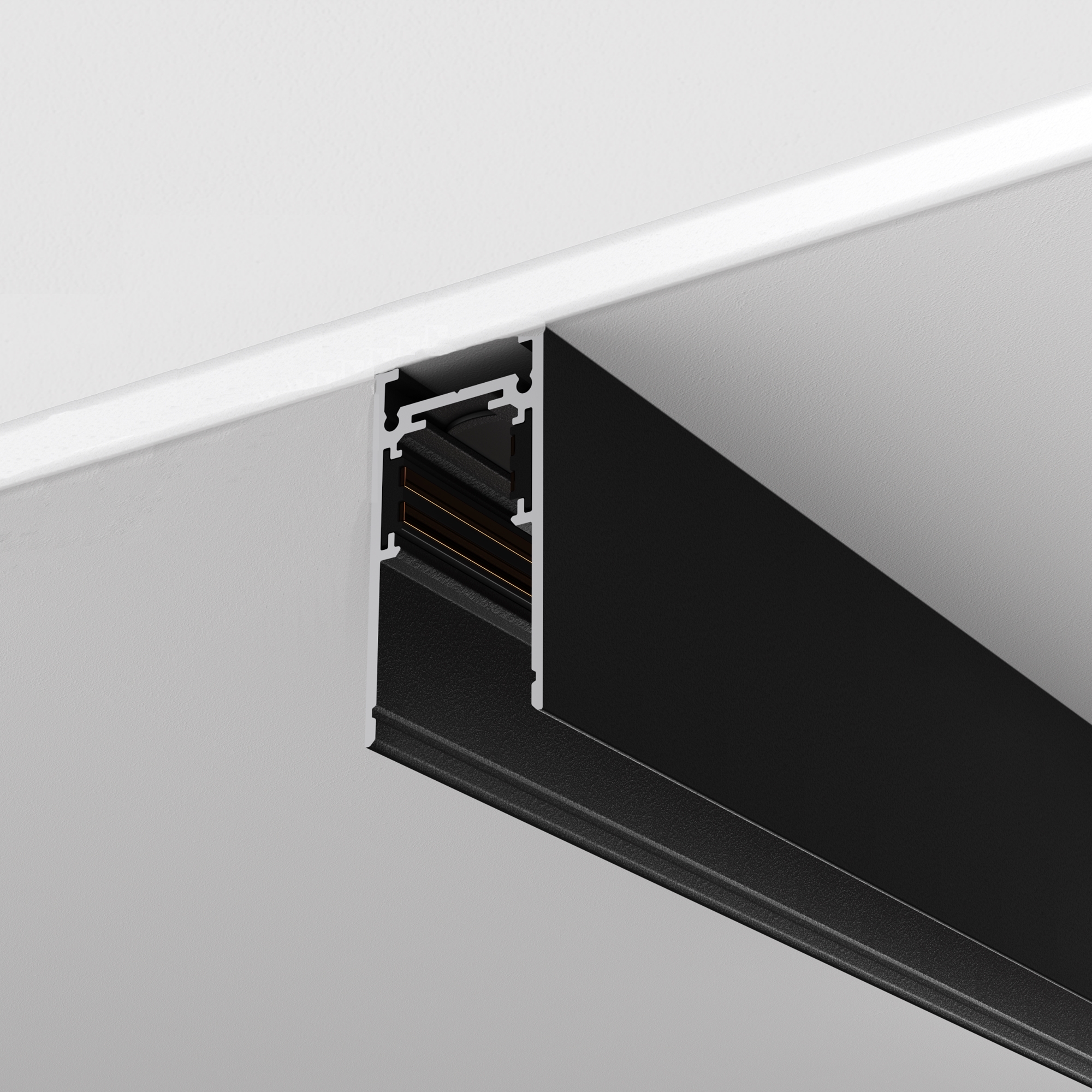 Șină cu montaj pe suprafață/suspendat Sisteme de șine Exility, Aluminiu Negru, Maytoni TRX034-412B [4]