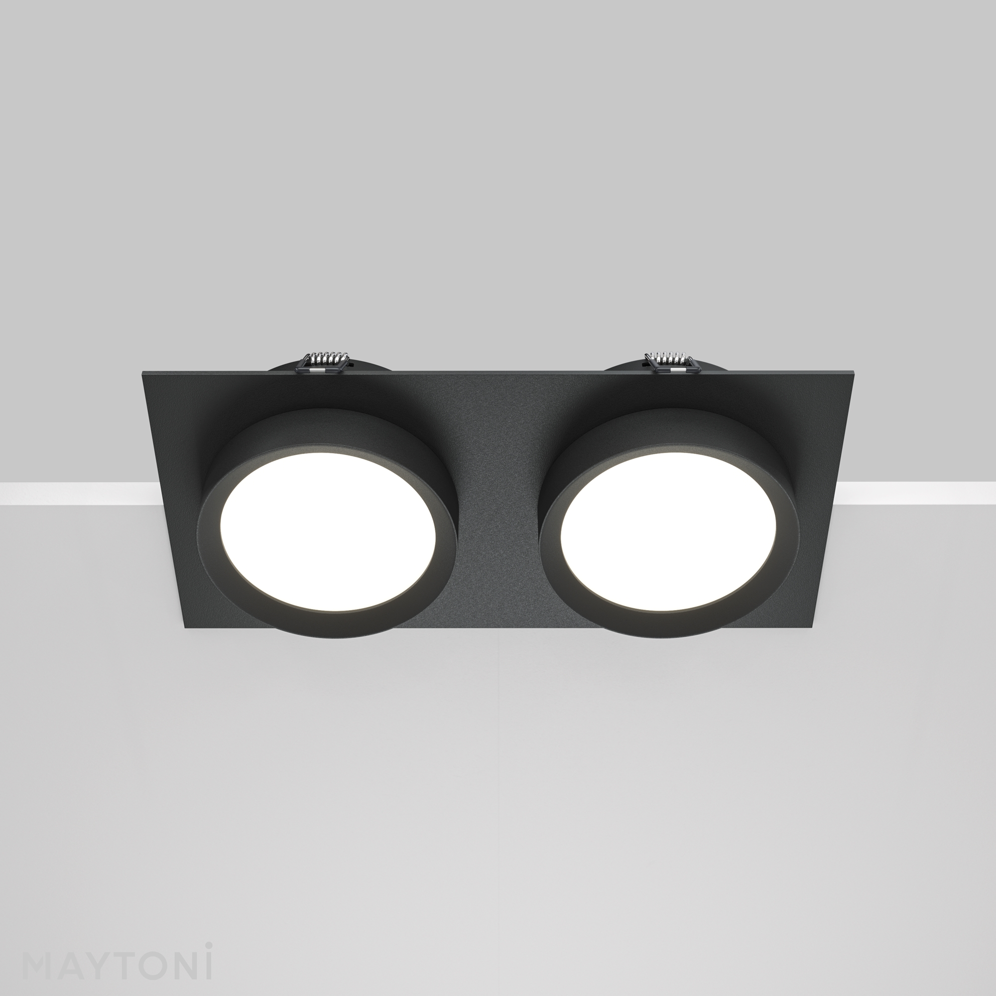 Corp de iluminat încastrat HOOP, Aluminiu și plastic Negru, 12W, MAYTONI DL086-02-GX53-SQ-B [8]