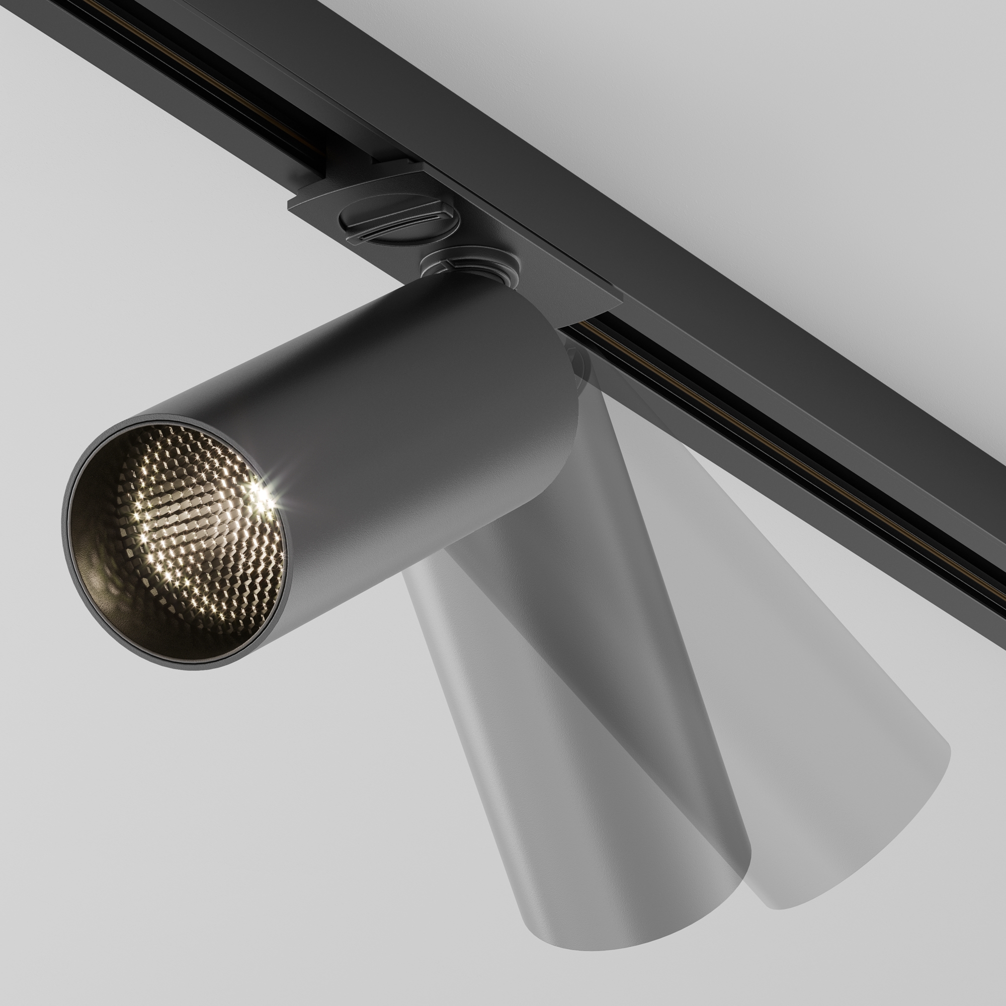 Corp de iluminat pe șină Focus LED, Aluminiu Negru, 12W, MAYTONI TR021-1-12B3K-W-D-B [7]