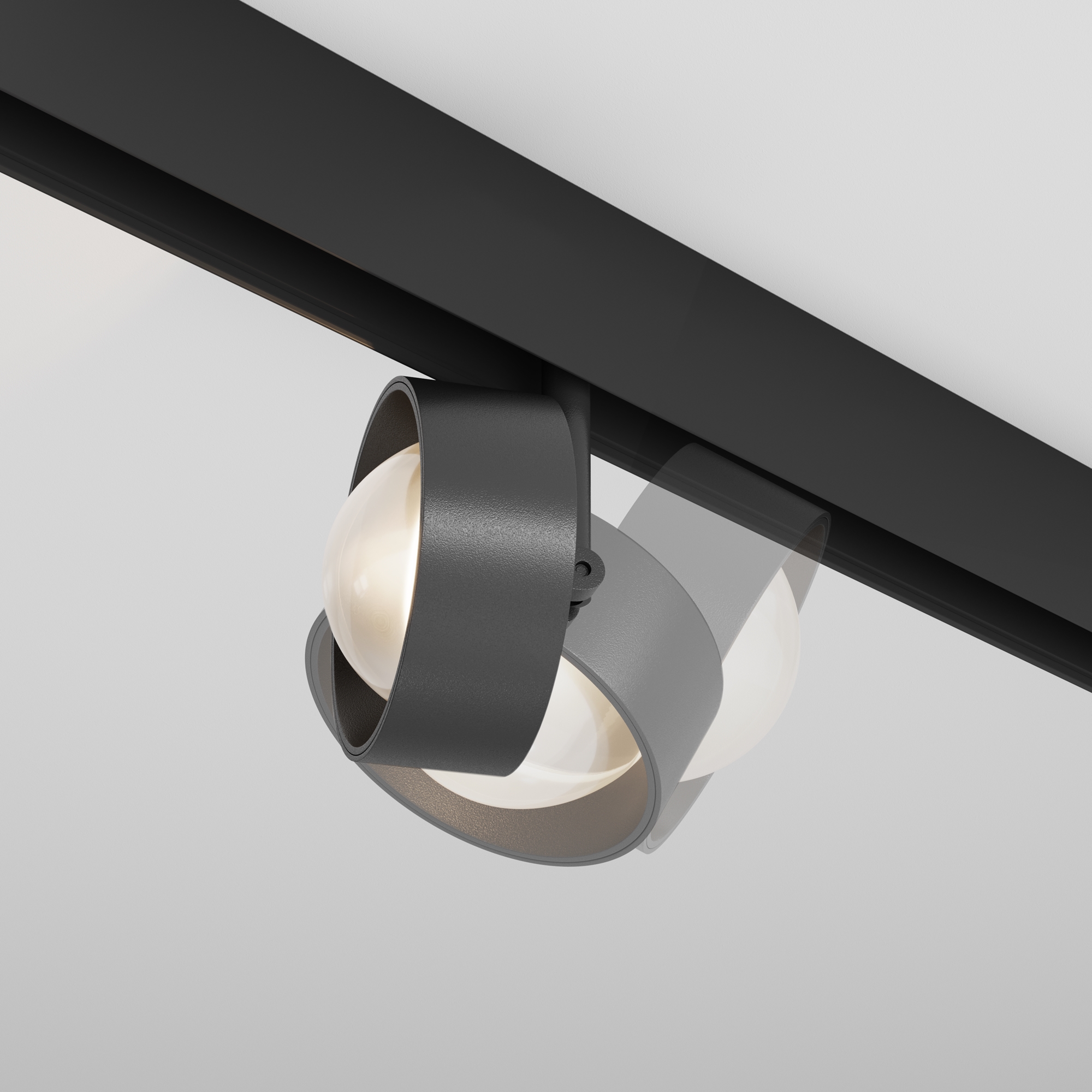 Corp de iluminat pe șină Lentilă, Aluminiu Negru, 15W, MAYTONI TR217-2-15W3K-B [10]