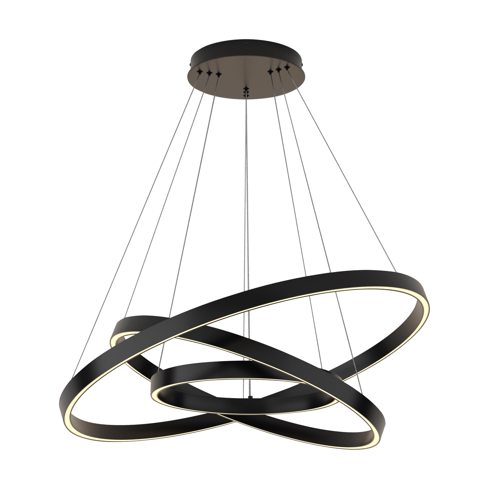 Pendule - Corp de iluminat suspendat Rim, Aluminiu Negru, 115W, MAYTONI MOD058PL-L100B3K