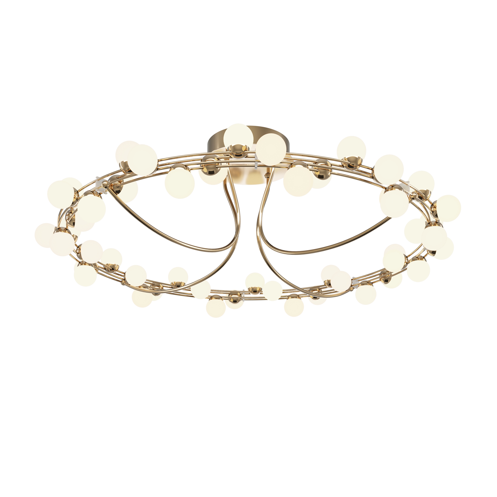 Plafoniere LED - Plafonieră Tessara, Oțel inoxidabil Auriu, 72W, MAYTONI MOD081CL-L48G3K