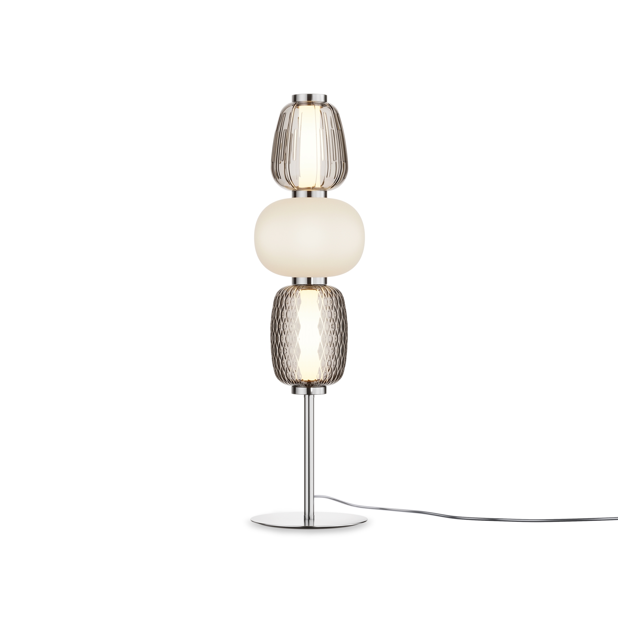 Produse - Lampă de masă PATTERN, Metal Crom, 28W, MAYTONI MOD267TL-L28CH3K