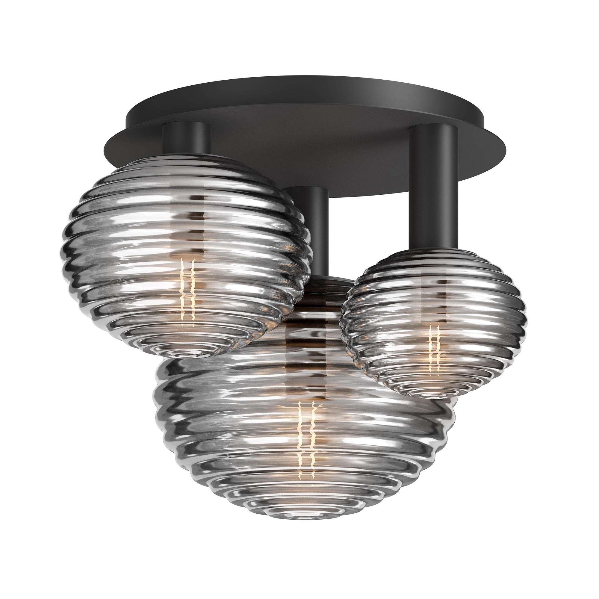Produse - Plafonieră Reels, Metal Negru, 40W, MAYTONI MOD268CL-03B