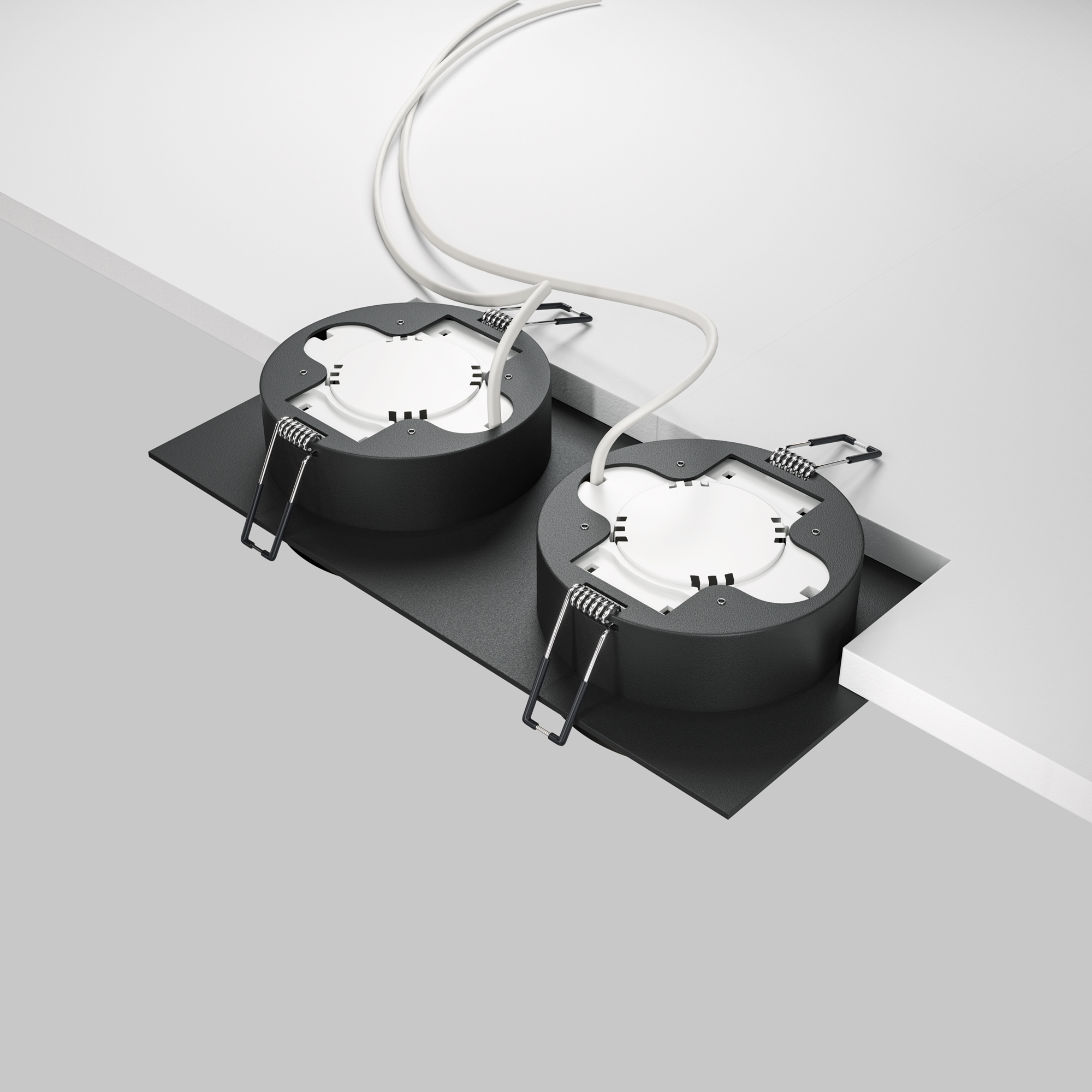 Corp de iluminat încastrat HOOP, Aluminiu și plastic Negru, 12W, MAYTONI DL086-02-GX53-SQ-B [6]