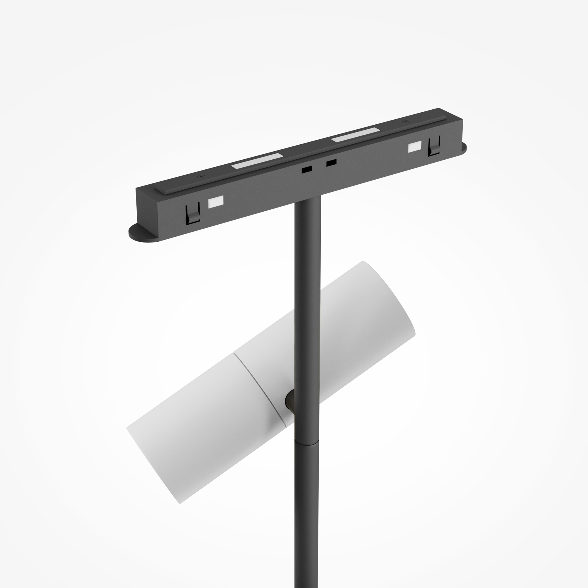 Corp de iluminat pe șină Elti Duo, Aluminiu Negru, 24W, MAYTONI TR005-4-2X12W-DS-BW [7]