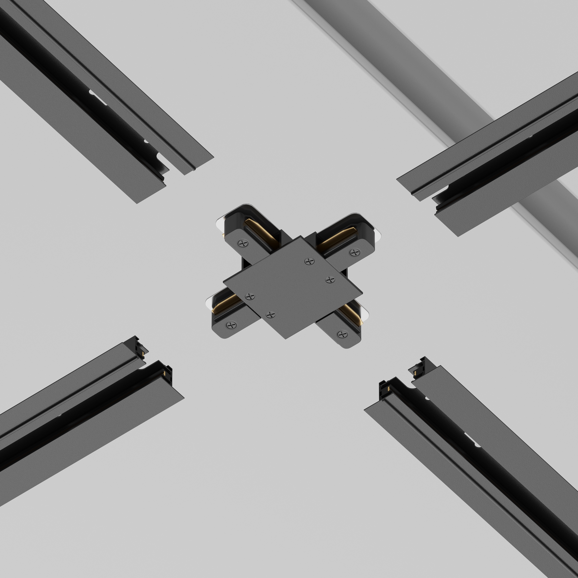 Componente sub tensiune pentru sisteme de iluminat Accesorii pentru șine Unity, Aluminiu Negru, -W, MAYTONI TRA002CX-11B [4]