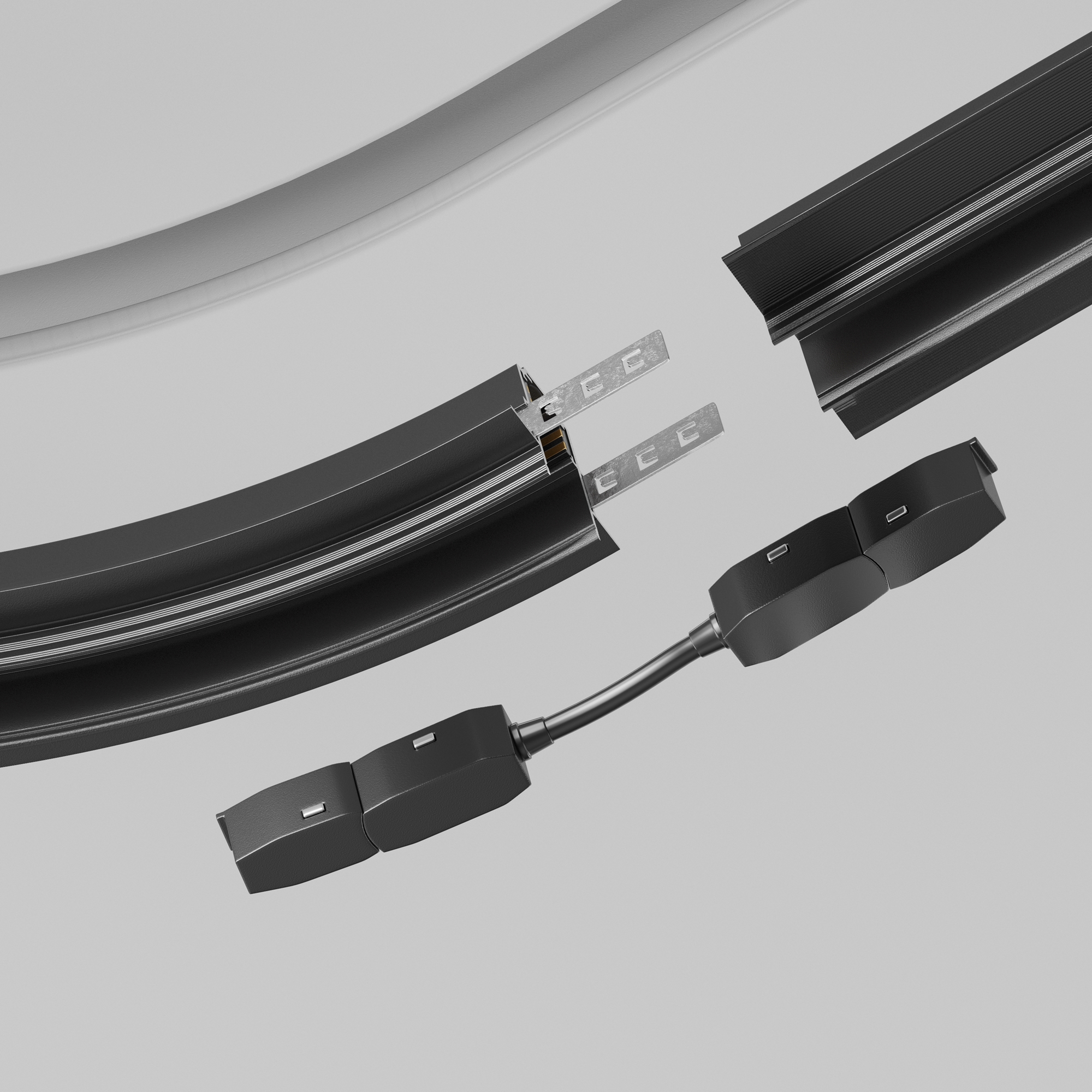 Accesoriu Accesorii pentru șine Exility, Plastic Negru, Maytoni TRA034CS-B-DE [5]