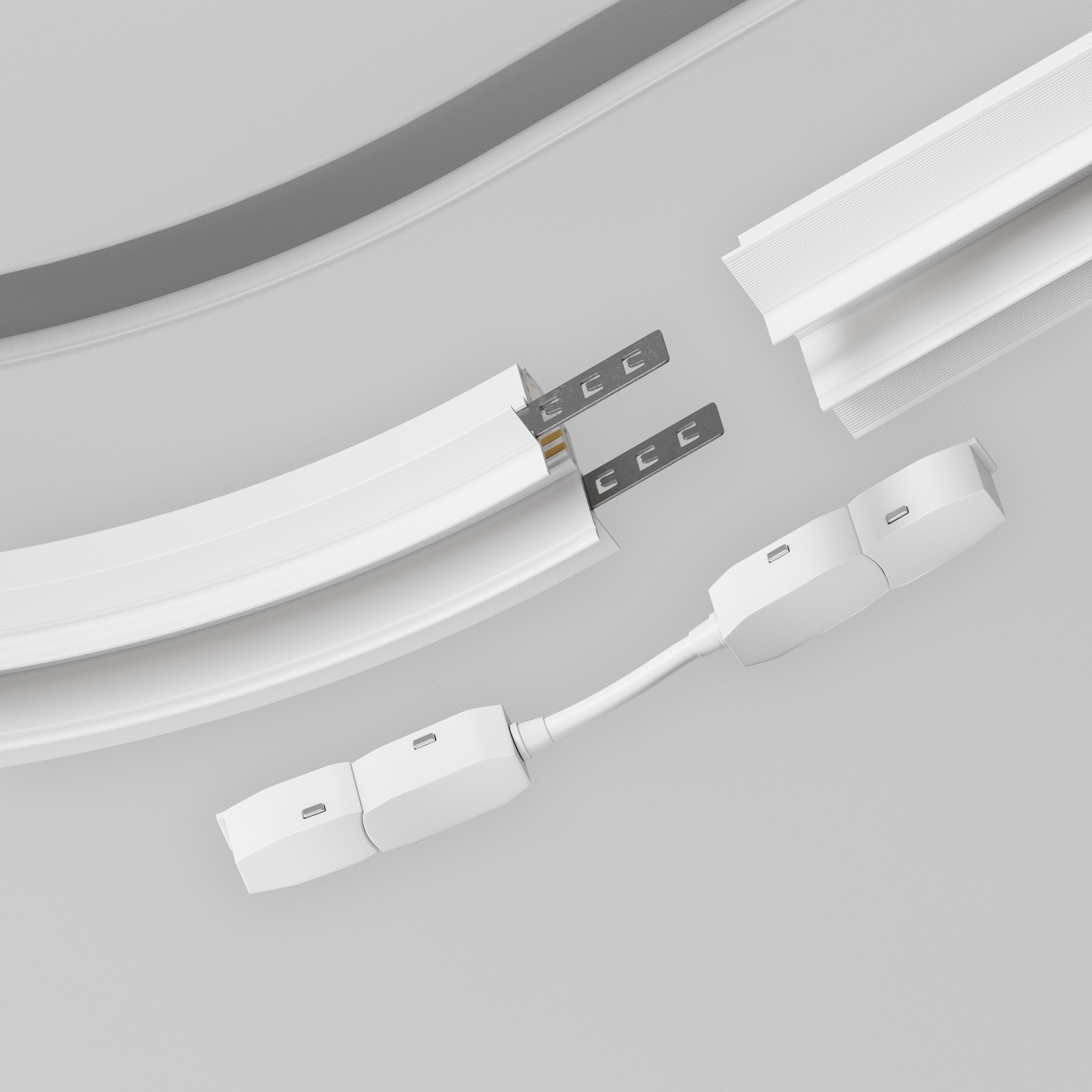 Accesoriu Accesorii pentru șine Exility, Plastic Alb, Maytoni TRA034CS-DE TRA034CS-W-DE [5]