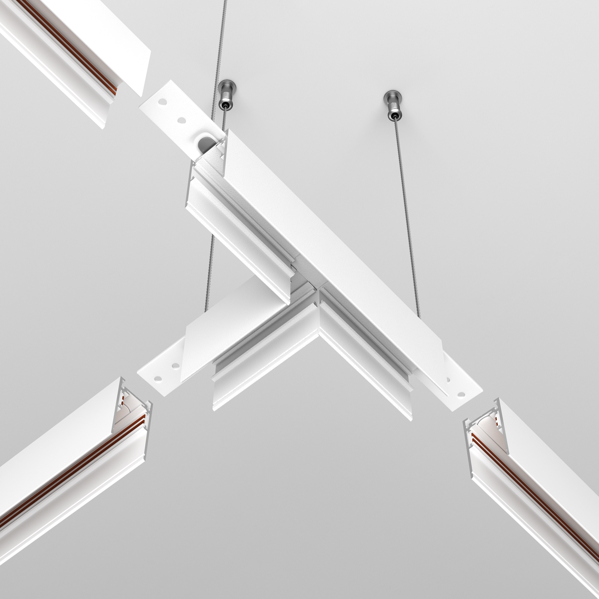 Componente pentru sistem de șină cu montaj pe suprafață Accesorii pentru șine Exility, Aluminiu Alb, Maytoni TRA034CT-41W-DE [5]