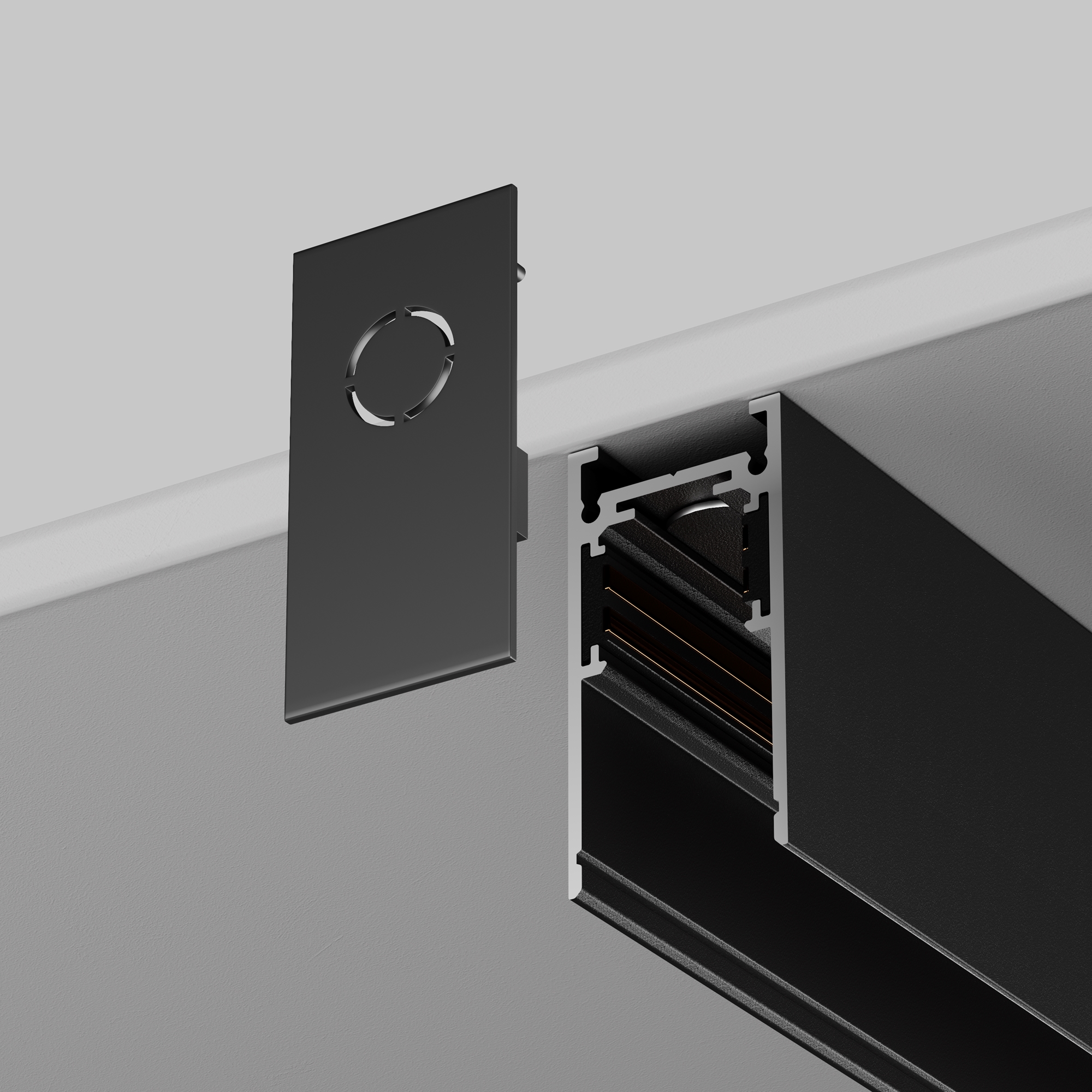 Componente pentru sistem de șină cu montaj pe suprafață Accesorii pentru șine Exility, Plastic Negru, -W, MAYTONI TRA034EC-41B [5]