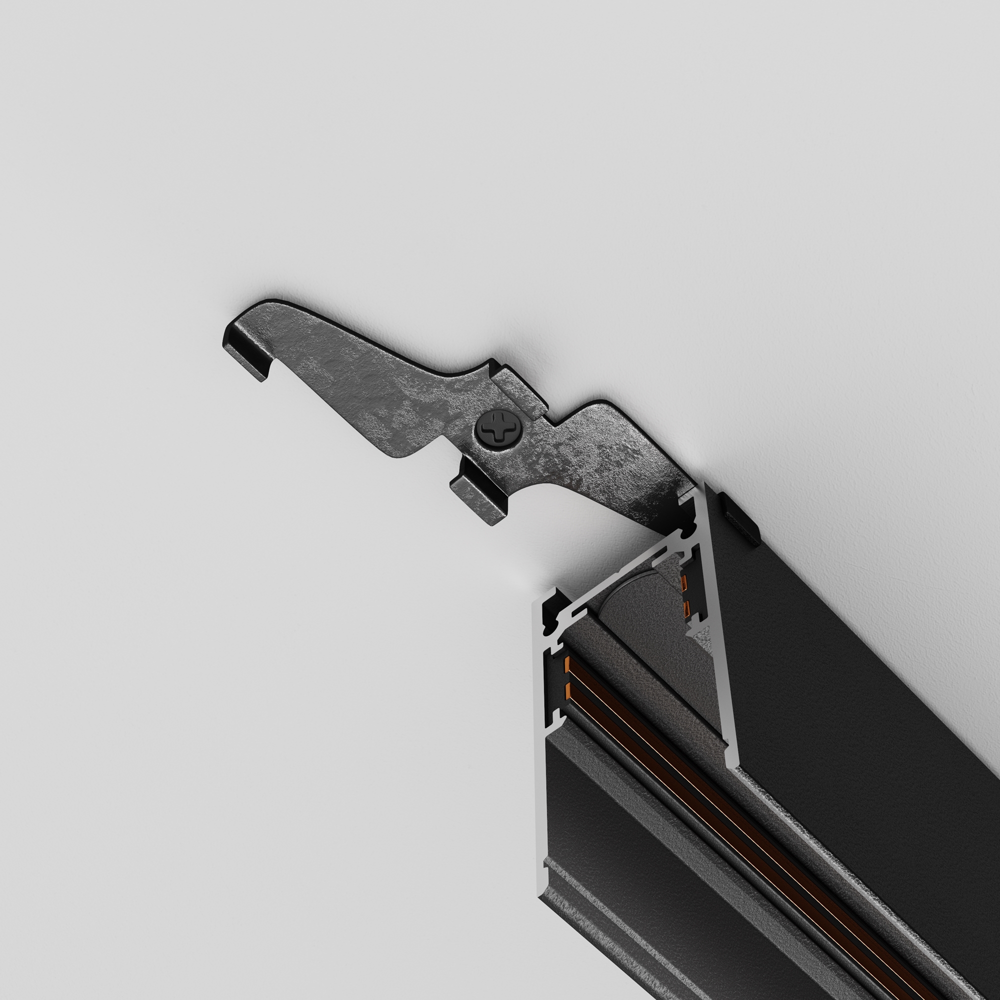 Componente pentru sistem de șină cu montaj pe suprafață Accesorii pentru șine Exility, Metal Negru, -W, MAYTONI TRA034HS-21B [4]