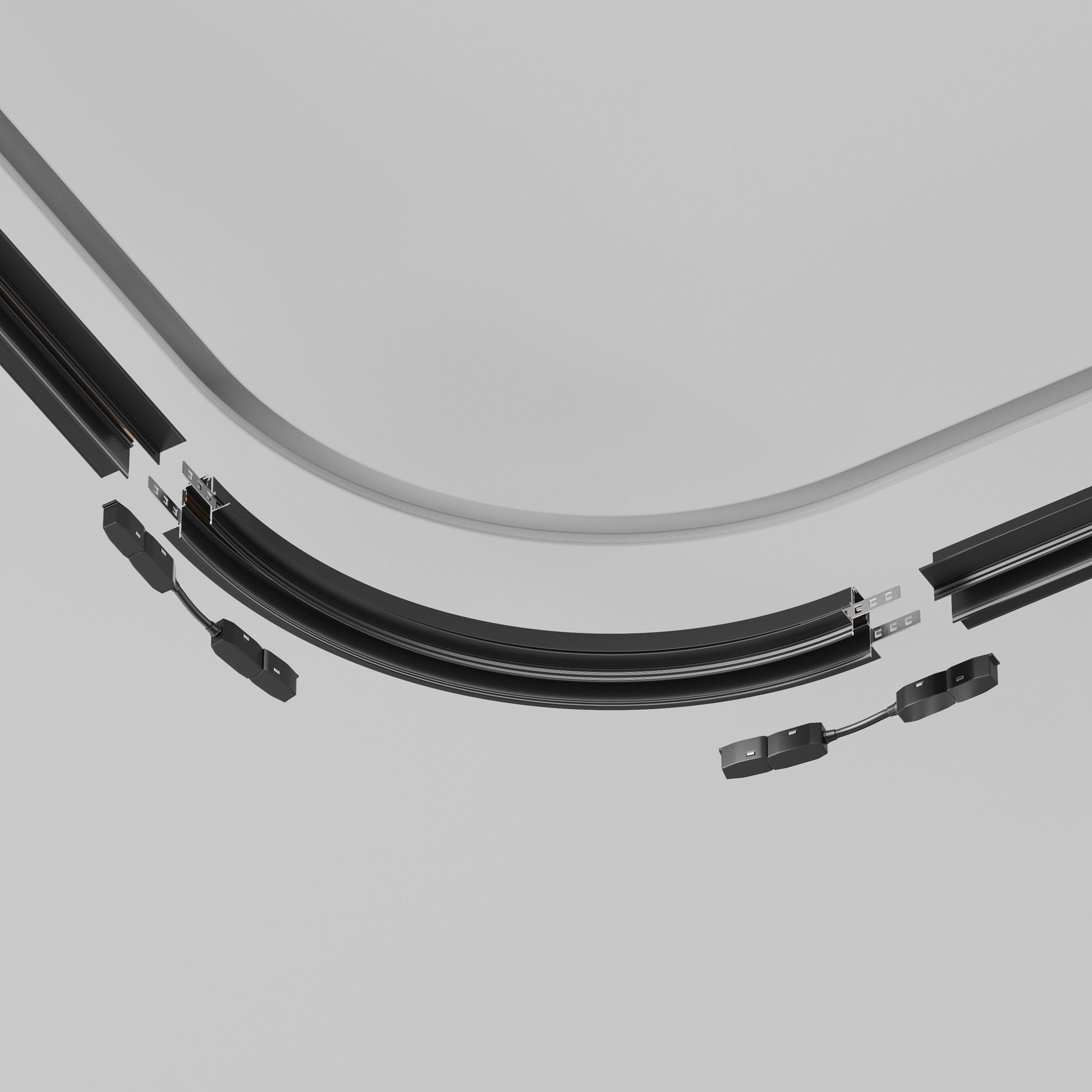 Componente sub tensiune pentru sisteme de iluminat Accesorii pentru șine Exility, Aluminiu Negru, -W, MAYTONI TRA044-angle.12B [6]