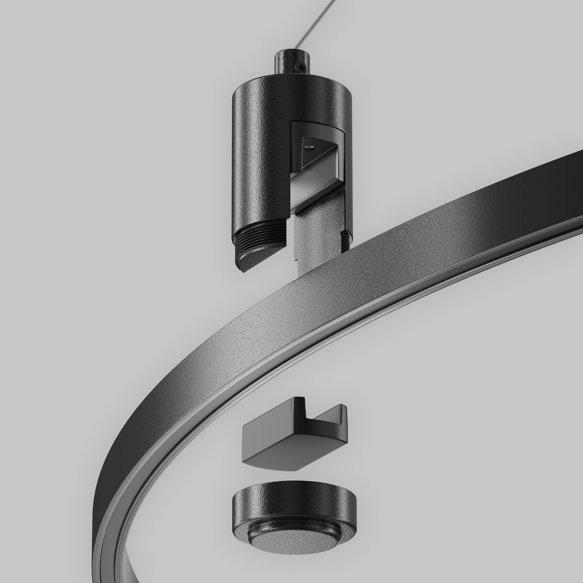 Componente sub tensiune pentru sisteme de iluminat Accesorii pentru șine Flarity Negru Aluminiu Maytoni TRA154SW-BB-R-B [4]