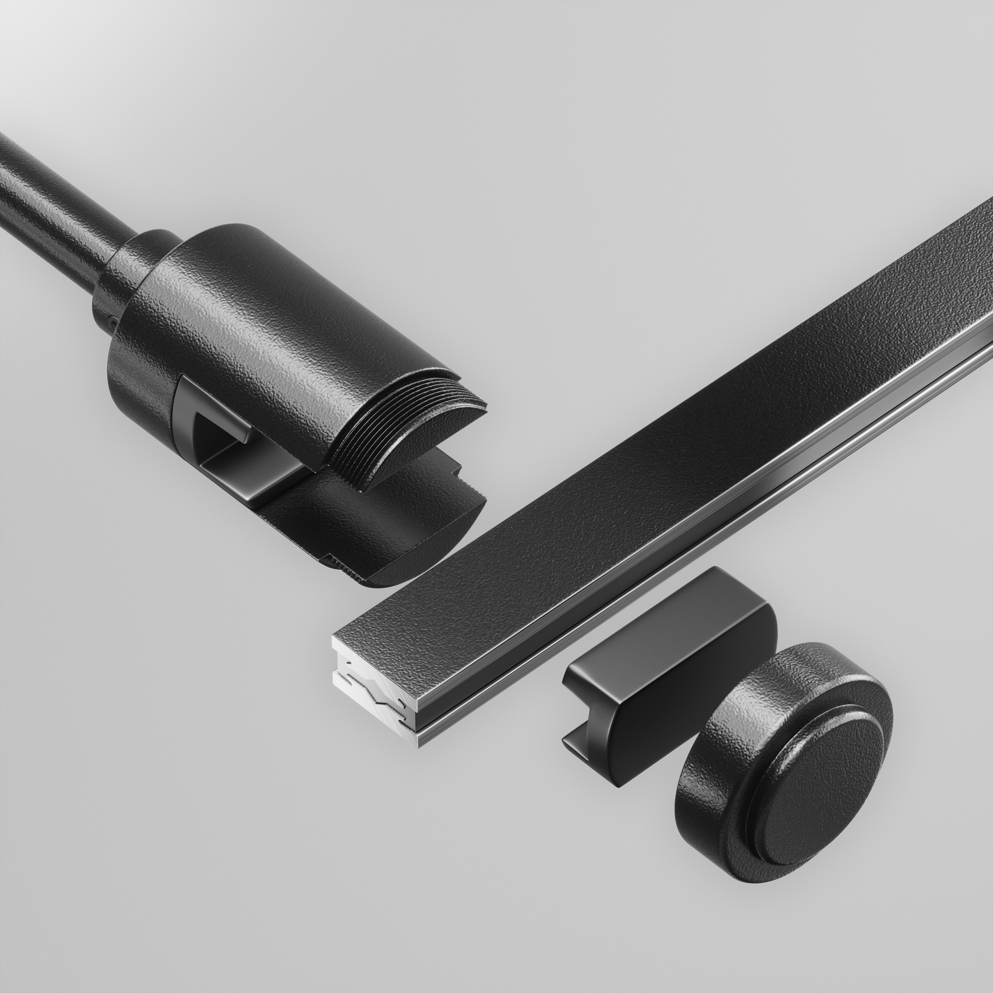 Componente pentru sistem de șină Accesorii pentru șine Flarity Negru Aluminiu -W MAYTONI TRA155CW-SL1-B [4]