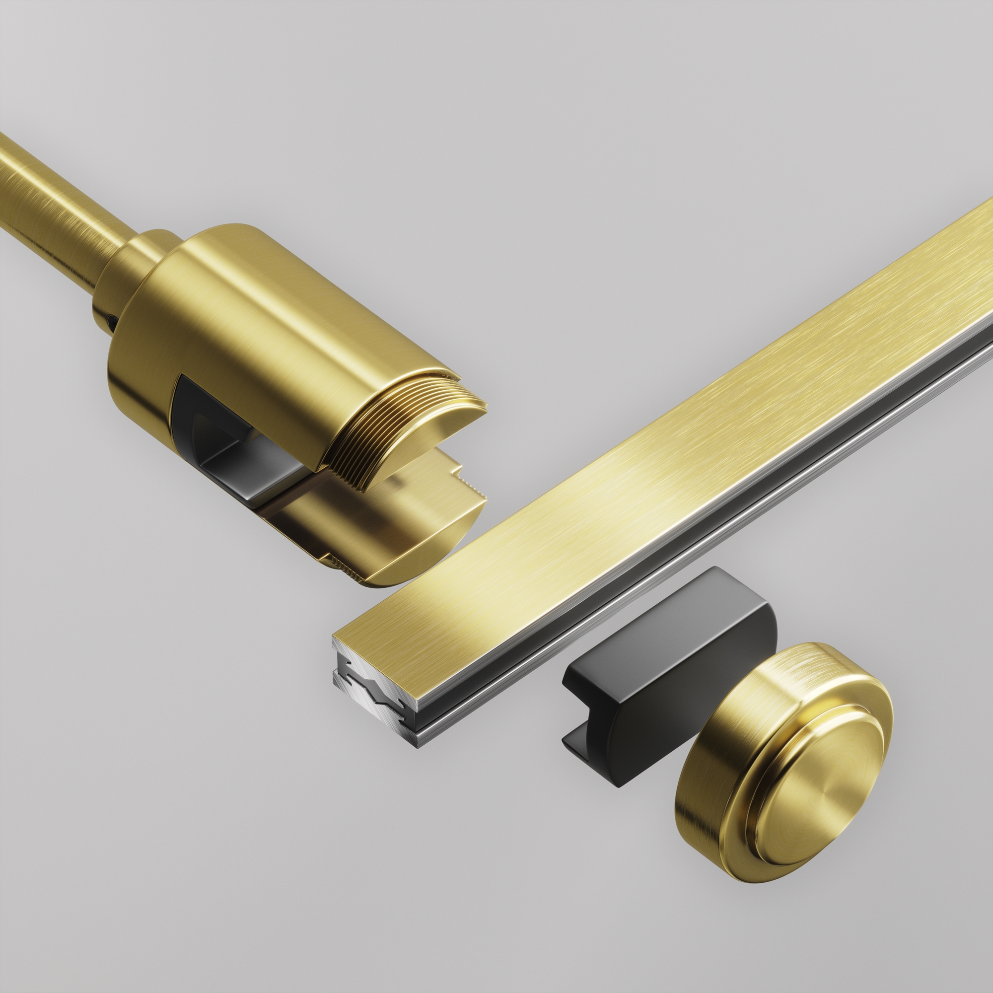 Componente pentru sistem de șină Accesorii pentru șine Flarity, Aluminiu Alamă, -W, MAYTONI TRA155CW-SL1-BS [4]