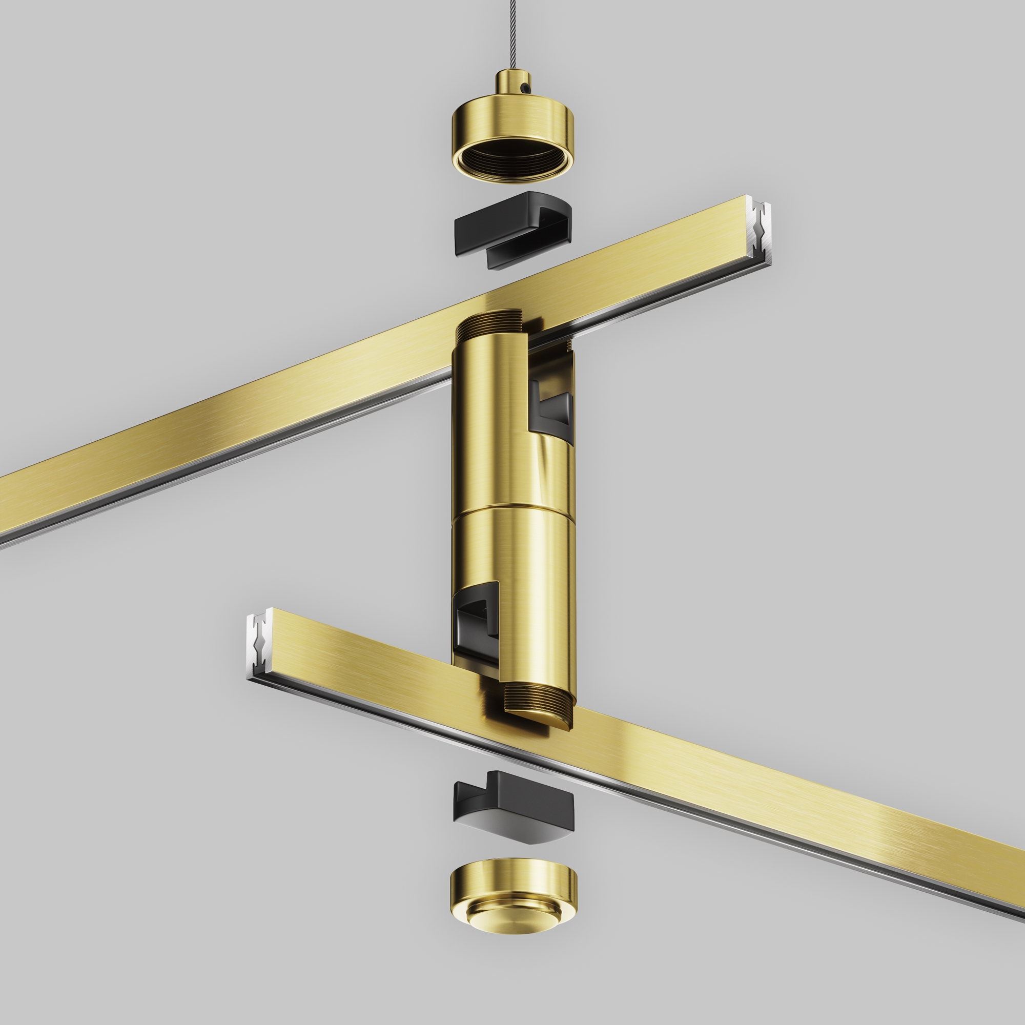 Componente sub tensiune pentru sisteme de iluminat Accesorii pentru șine Flarity, Aluminiu Alamă, Maytoni TRA157SW-D1-BS [4]