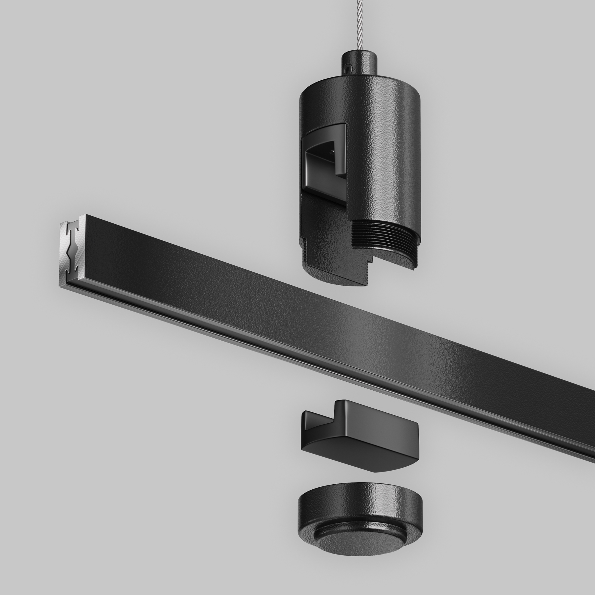Componente pentru sistem de șină Accesorii pentru șine Flarity Negru Aluminiu -W MAYTONI TRA157SW-S1-B [4]