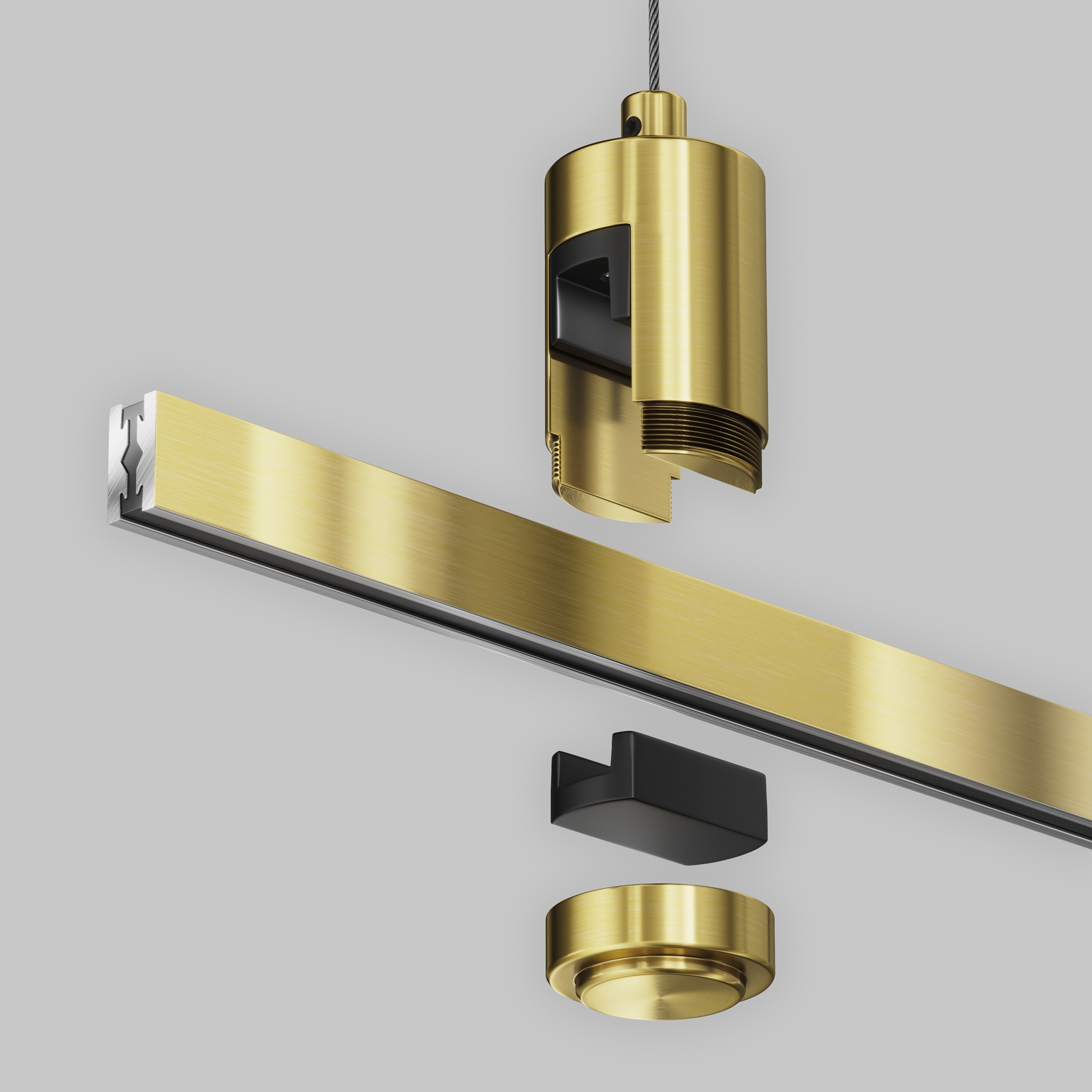 Componente pentru sistem de șină Accesorii pentru șine Flarity, Aluminiu Alamă, Maytoni TRA157SW-S1-BS [4]
