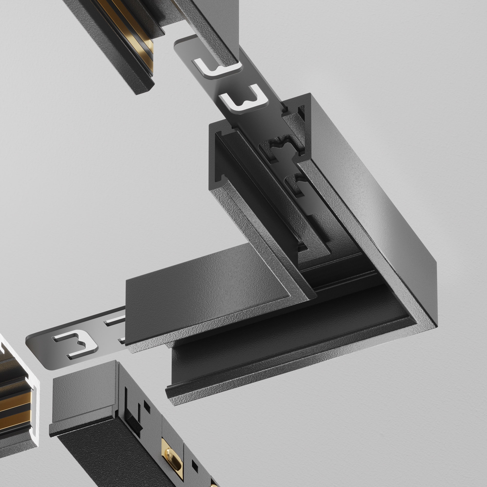 Componente pentru sistem de șină Accessories for tracks Tenity Negru Aluminiu -W MAYTONI TRA239CL-41B [5]