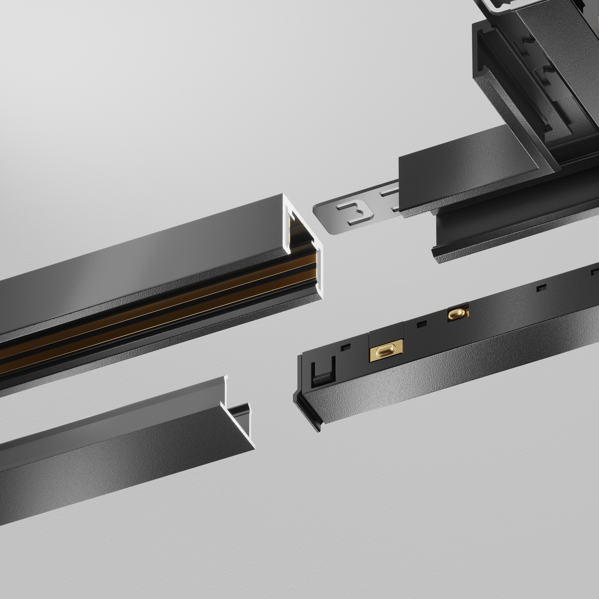 Componente pentru sistem de șină Accessories for tracks Tenity Negru Aluminiu -W MAYTONI TRA239DC-1B [5]