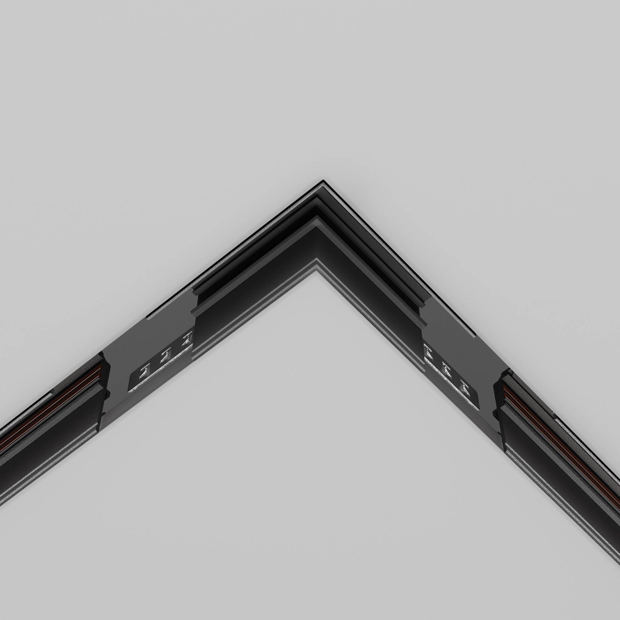 Componente sistem de șine încastrate Accesorii pentru șine Exility, Aluminiu Negru, Maytoni TRACL034-42B-R [4]