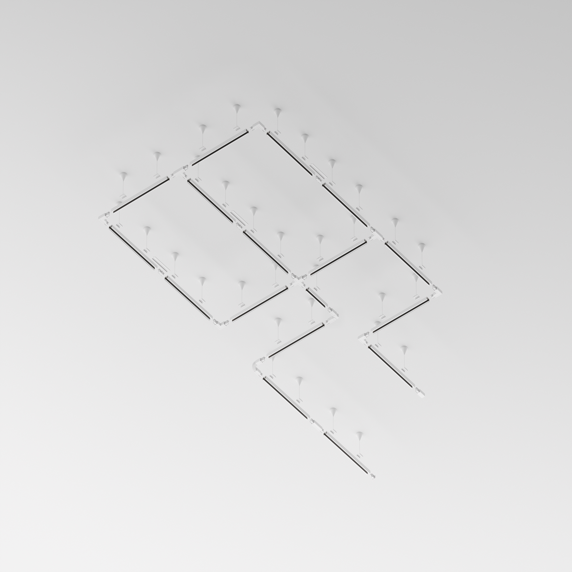 Șină cu montaj pe suprafață/suspendat Sisteme de șine Trinity, Aluminiu Alb, -W, MAYTONI TRX005-312W [4]