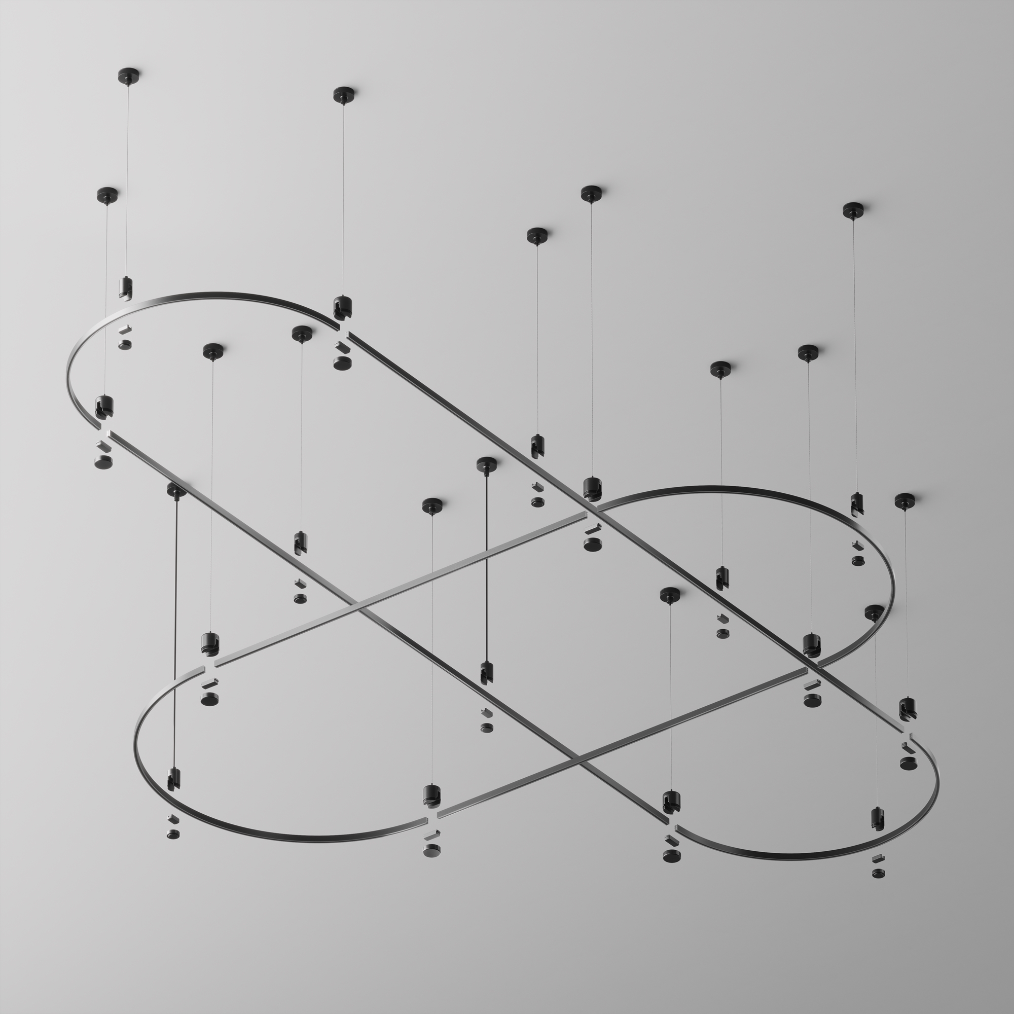 Șină cu montaj pe suprafață/suspendat Sisteme de șine Flarity Negru Aluminiu -W MAYTONI TRX154-SR-D650-B [5]