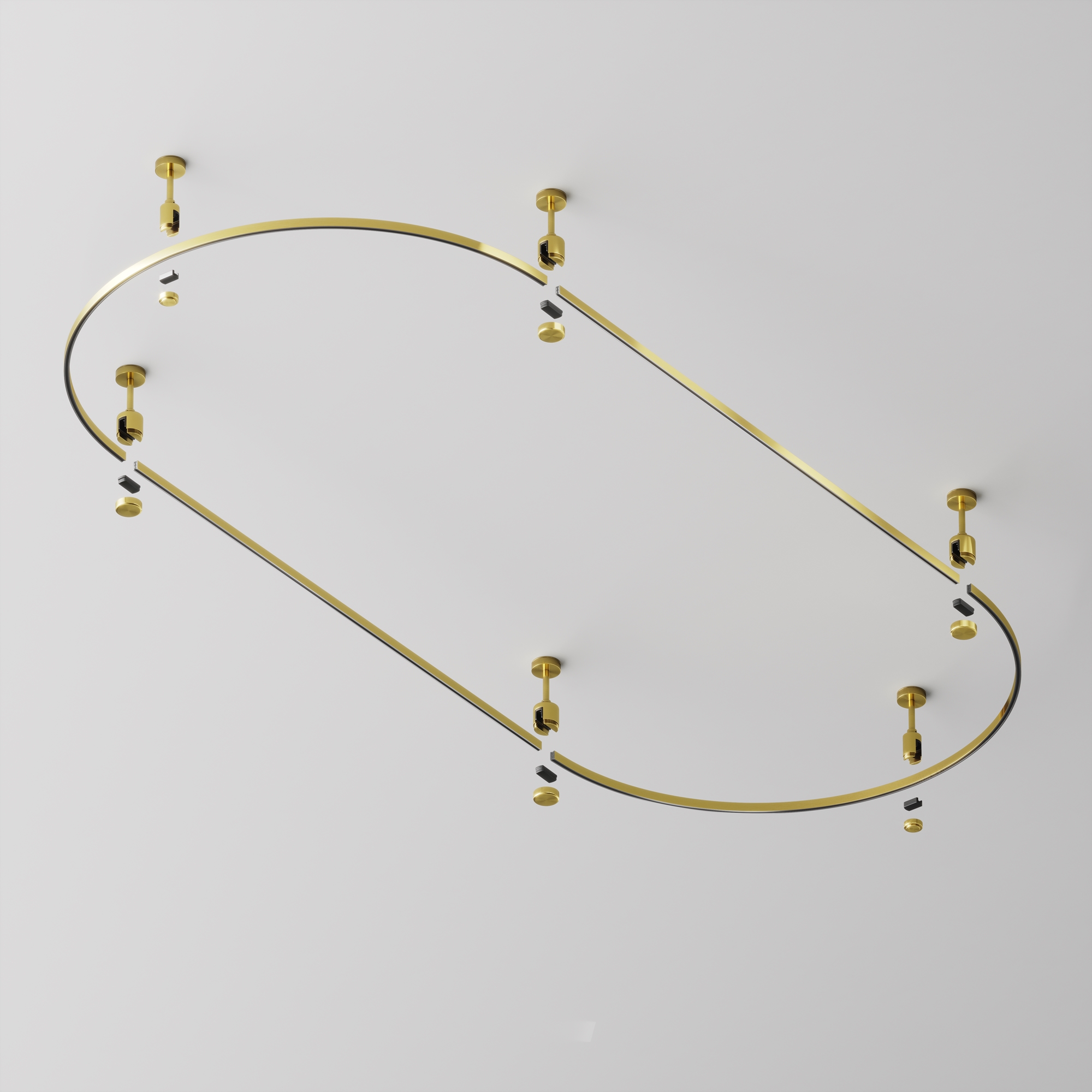 Șină cu montaj pe suprafață/suspendat Sisteme de șine Flarity, Aluminiu Alamă, -W, MAYTONI TRX154-SR-D800-BS [6]