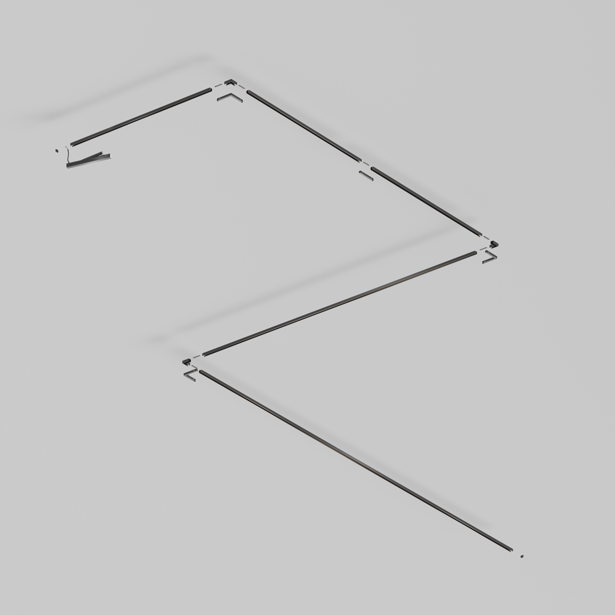 Șină Busbar trunkings Tenity Negru Aluminiu -W MAYTONI TRX239-411B [5]