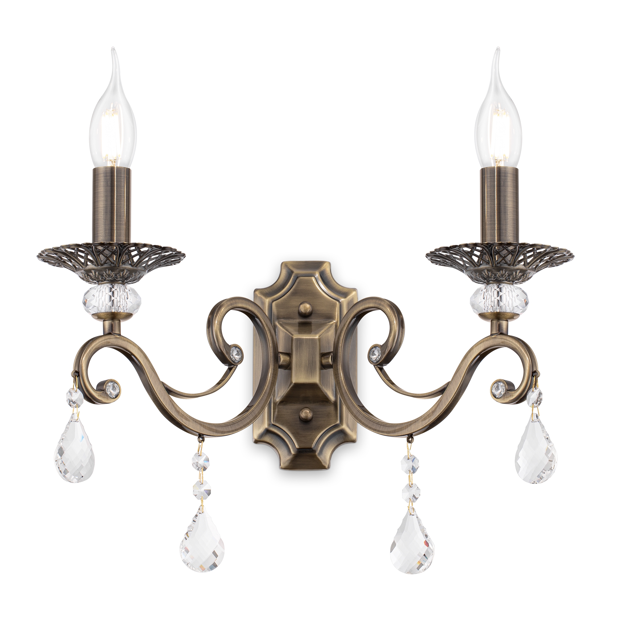 Aplice LED - Aplică de perete Grace, Metal Bronz, 60W, Maytoni RC247-WL-02-R