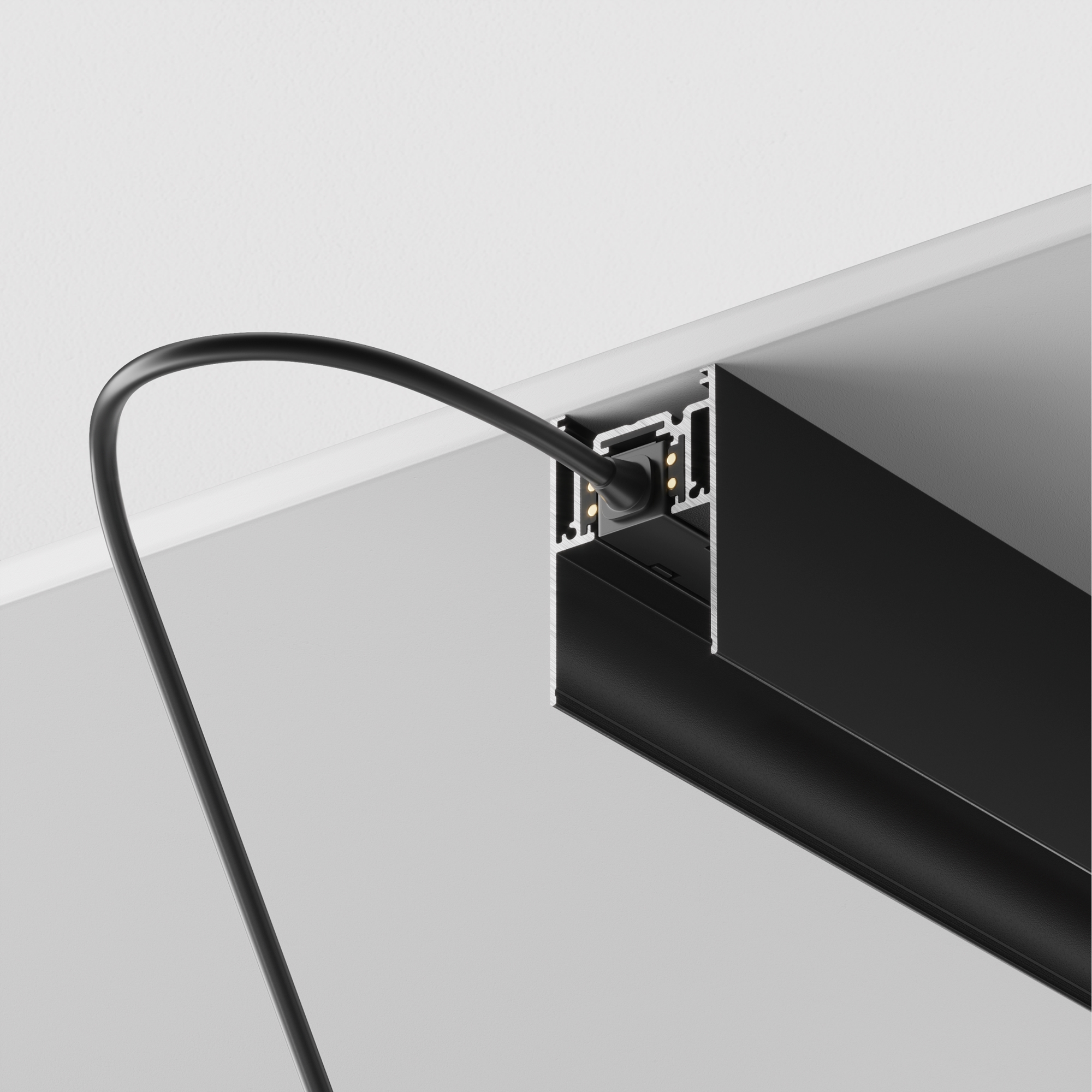 Șină cu montaj pe suprafață/suspendat Sisteme de șine S35, Aluminiu Negru, -W, MAYTONI TRX004-211B [4]