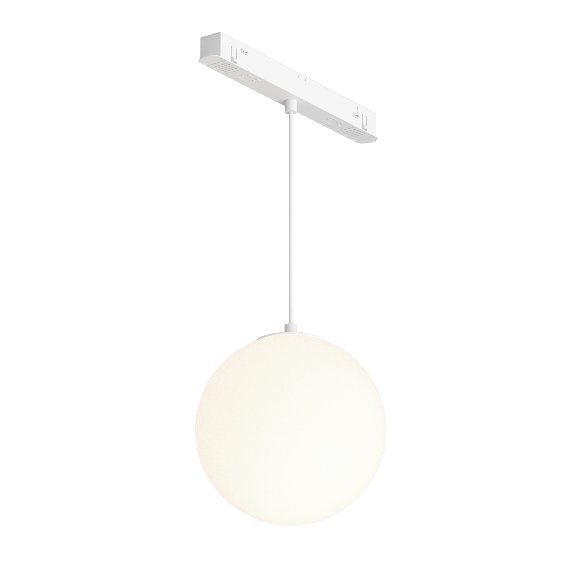 Produse - Corp de iluminat suspendat pe șină Lună, Sticlă Alb, 5W, MAYTONI TR039-2-5W4K-W-1