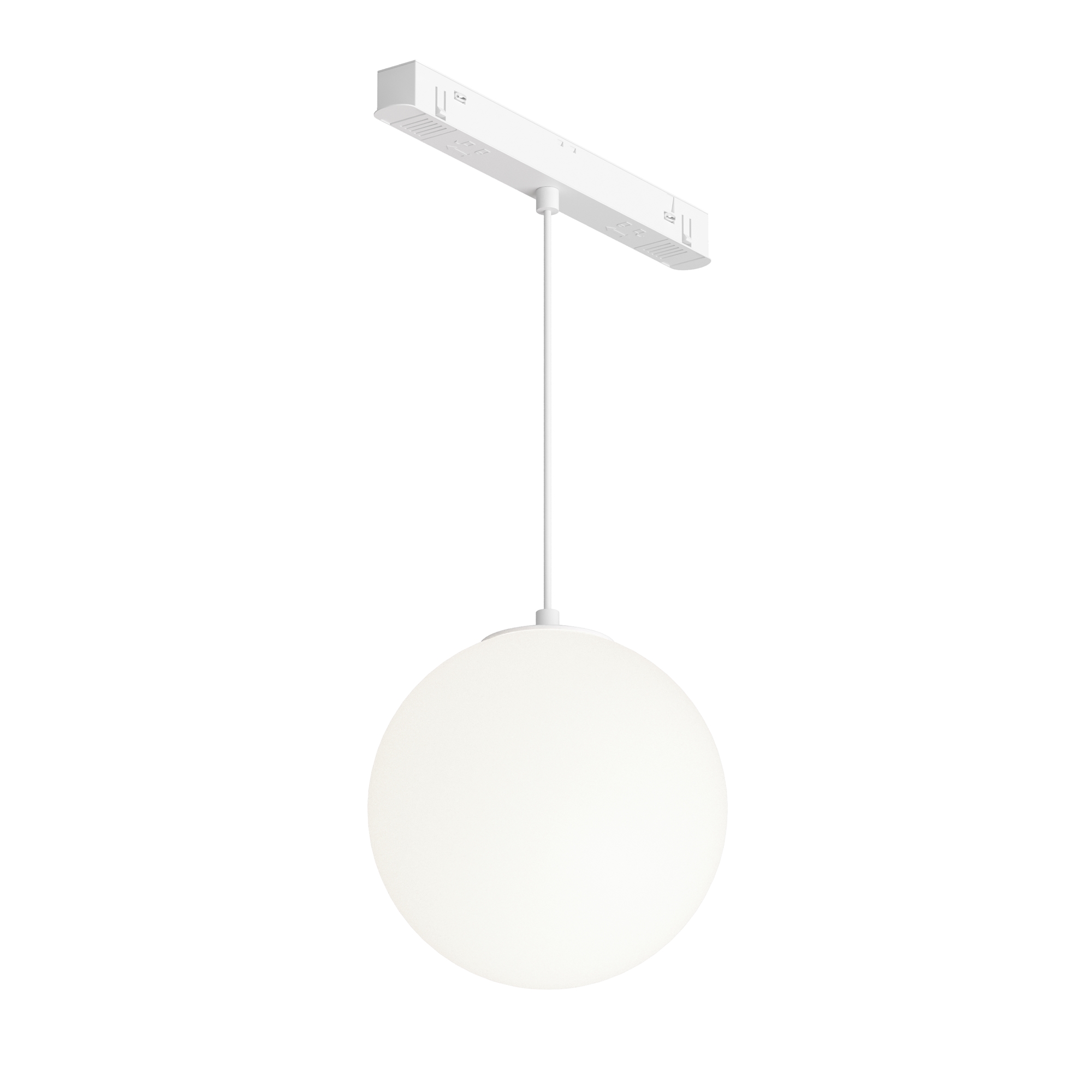 Produse - Corp de iluminat suspendat pe șină Lună, Sticlă Alb, 5W, MAYTONI TR039-4-5W3K-WW-DS-W-1