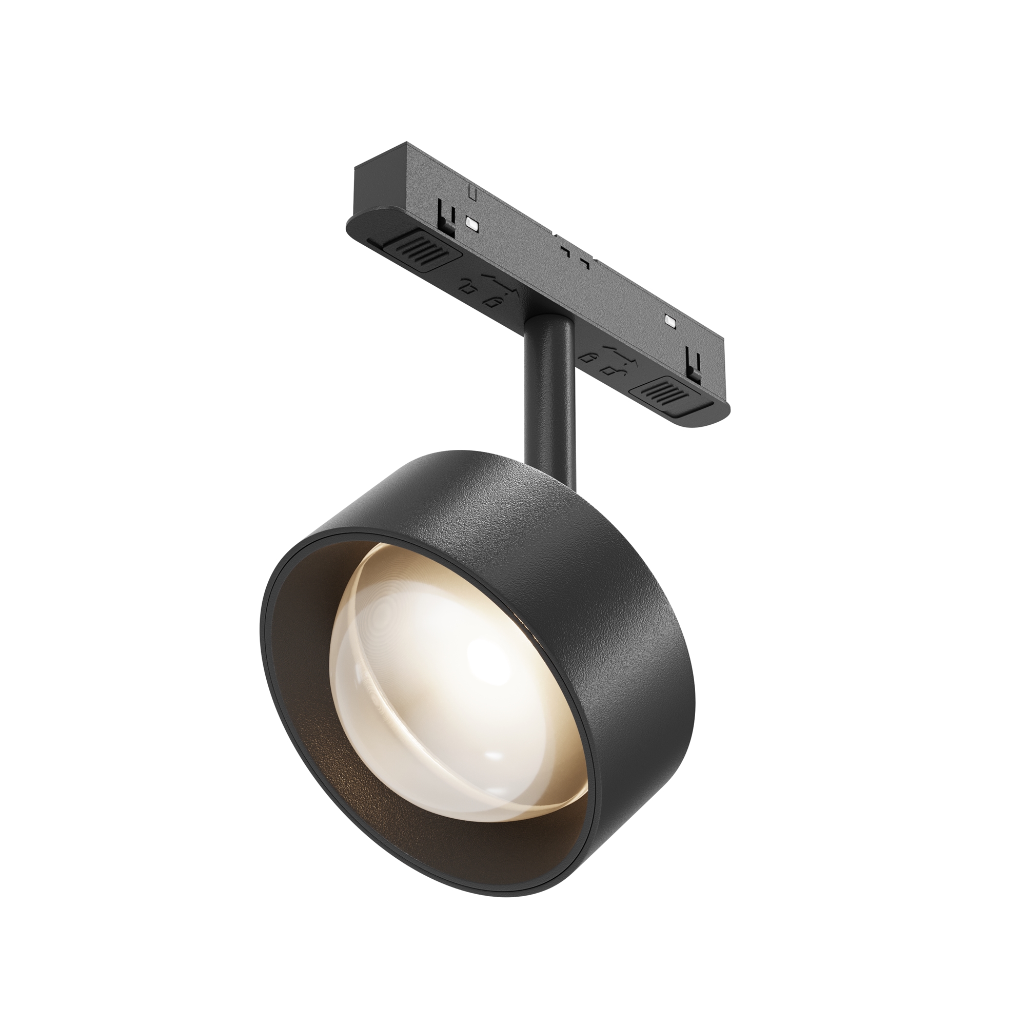 Produse - Corp de iluminat pe șină Lentilă, Aluminiu Negru, 15W, MAYTONI TR217-2-15W3K-B